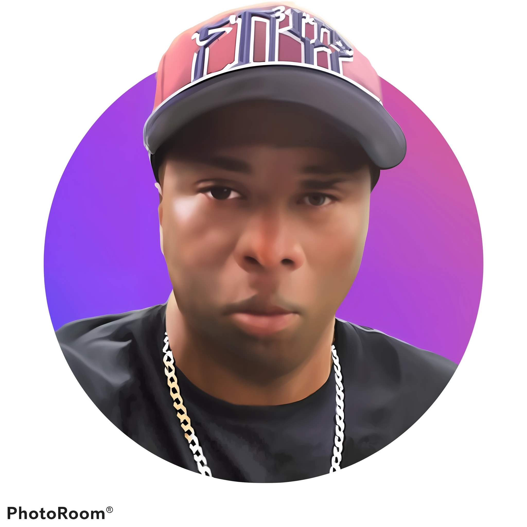 a close up of a man wearing a hat and a necklace, foto de perfil headshot, taken in the early 2020s, Fotografia de 2 0 0 0, foto headshot, avatar para o site, foto de perfil profissional, Foto em estilo de Tyler Mitchell, wearing a purple cap, foto do perfil do facebook, foto de perfil, foto descoberta, tiradas nos anos 2000