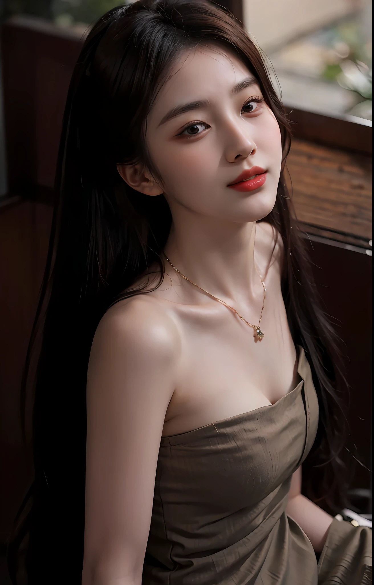 (Highly detailed CG Unity 8k wallpaper), (巨作), (Best quality), (Super detail), (best illustration), (Best Shadow), (Photorealistic:1.1),(PureErosFace_V1:0.5),(Taiwanese cute girl),(Taiwanese Sexy Woman),,Real human skin, Lens flare, Shade, Backlight,Lotus pond，Under the lotus，Under the lotus leaves，(Depth of field),(Natural light), filmgrain,((A girl with))),uhdr,(Detailed eyes:1.4),Brown eyes, Seductive smile,kawaii,(solofocus),(Black hair),((Princess Cut Long Hair, Low Braided Ponytail))(Chinese Hair Accessories)))(See-Through Grey Hansou),(See-Through Gray Chinese Tan Costume Cloak)))((( Huge and drooping breasts)), (((Cowboy shot)), (Close-up) Blurred background, 18 years old, (((solo)), (Shiny skin), cutea, wearing a diamond necklace, (watch audience), (Look at the front), (smile512:0.1), (Night), (Big)), (No face makeup), , (Wet), (full of sweat), With his mouth open, (squinting: 0.5), (Show pubic hair), ((small areolae)),