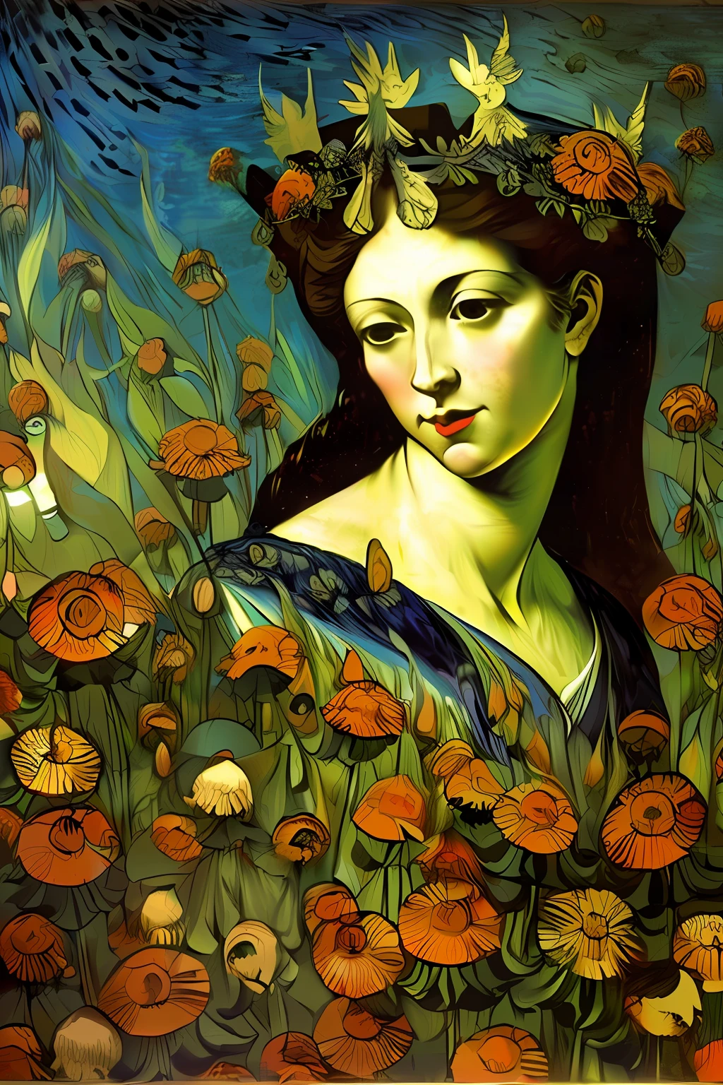 The vampires have already played the first half And only one thing they managed to understand So that the vampire on Earth is not lost Try not to lose yourself, vampire By Mikhail Vrubel, Caravaggio and Vincent Van Gogh 8K resolution crepuscule biopunk