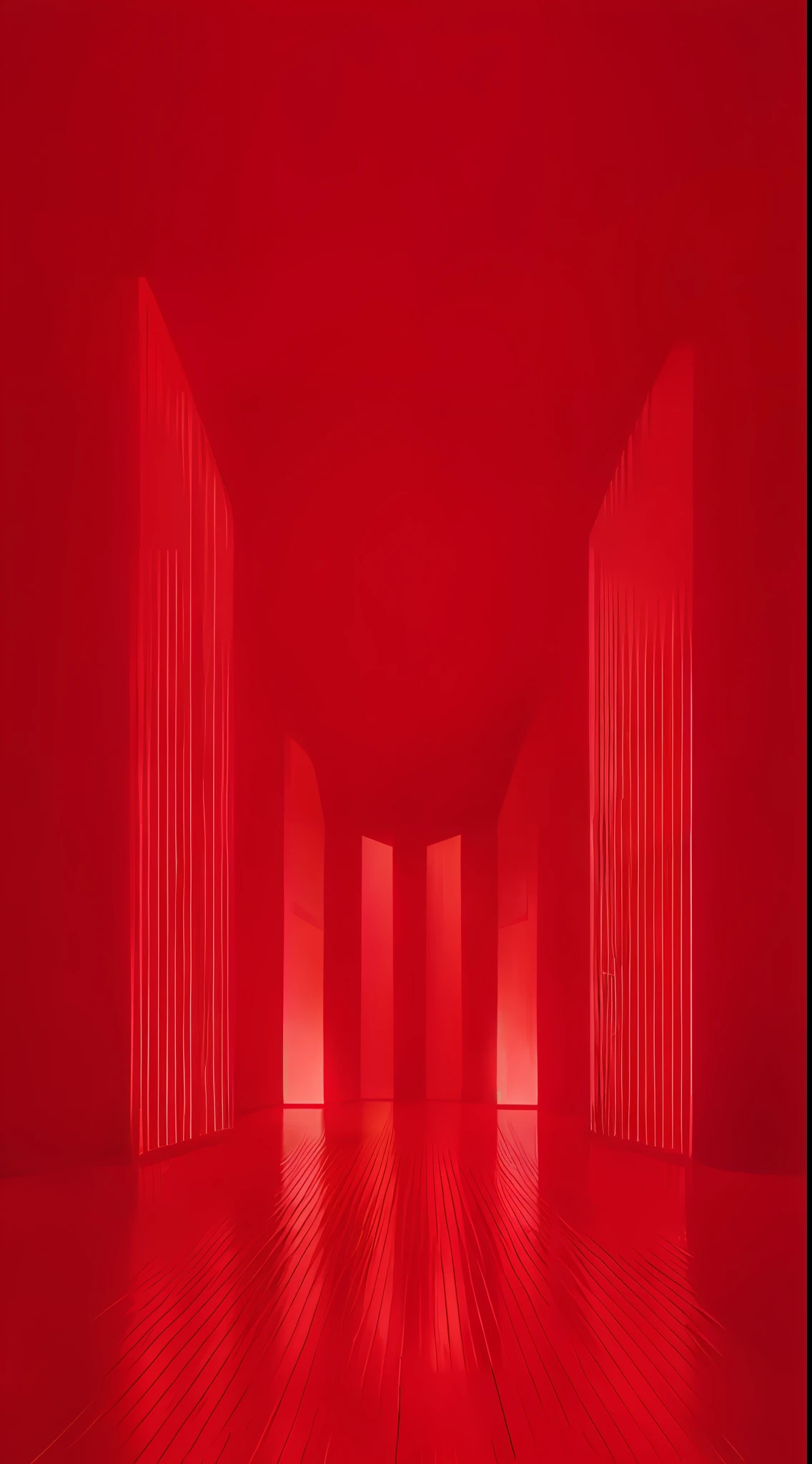 A red room,Red lights shine through the windows, voluminetric lighting. Red, atmospheric red lighting, cinematic Red lighting, red room, cinematic and dramatic red light, red and cinematic lighting, detailed red lighting, Red atmosphere, red neon lights inside it, flashy red lights, lit from below with red lighting, red lighting, Glowing red, red neon lights