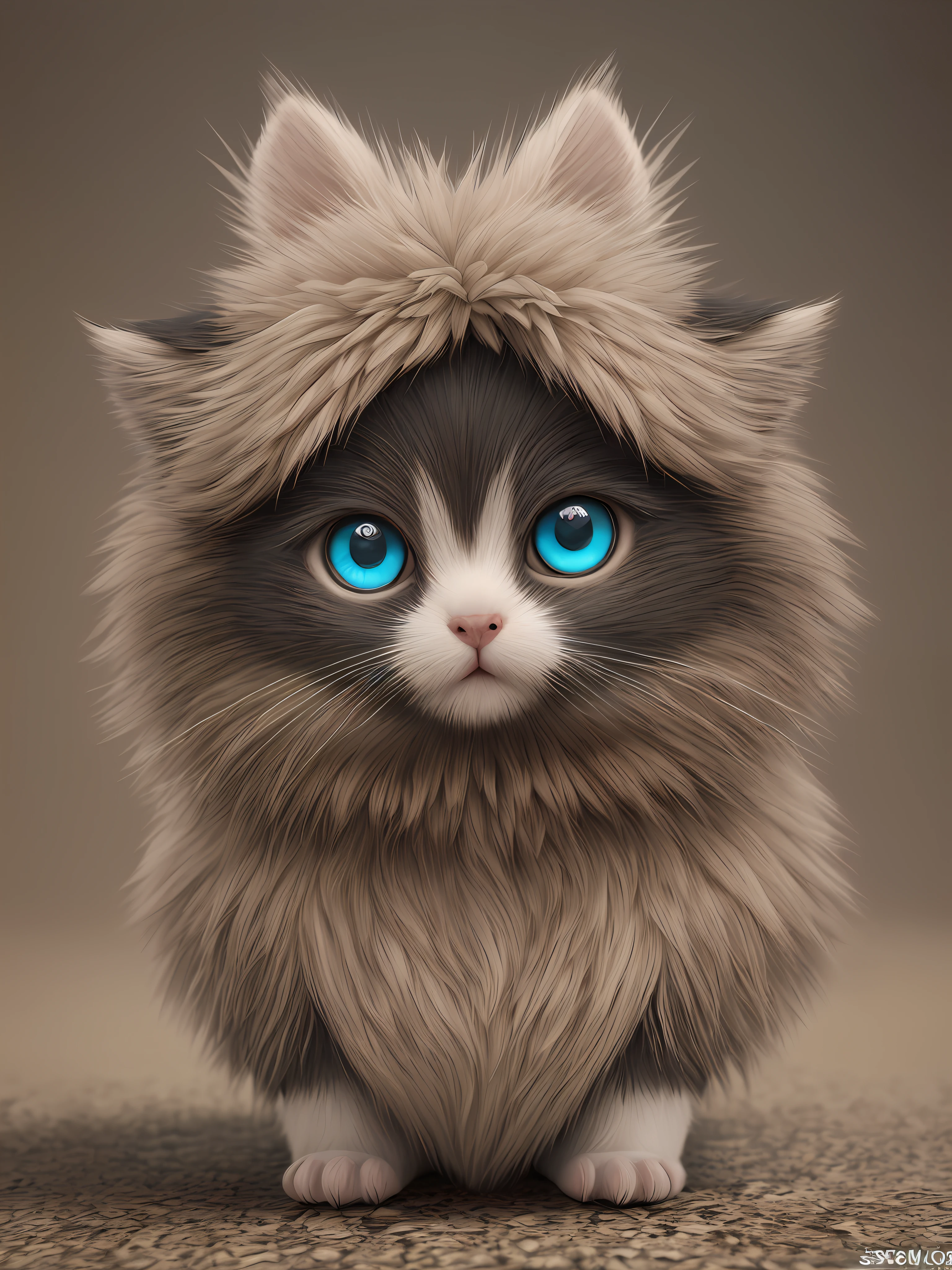 Little cute baby adorable bolivian indigenous coya with big fluffy eyes, 8K, OCTANE RENDER --auto --s2