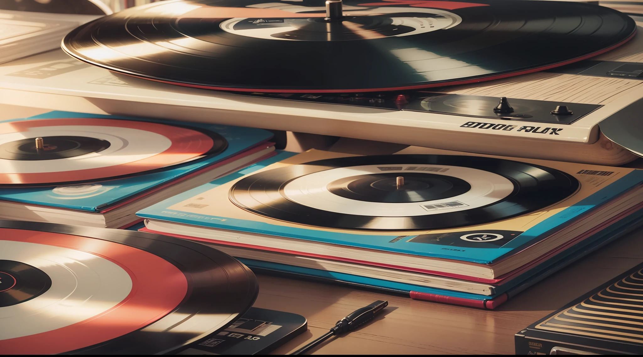 vinyl record and cds