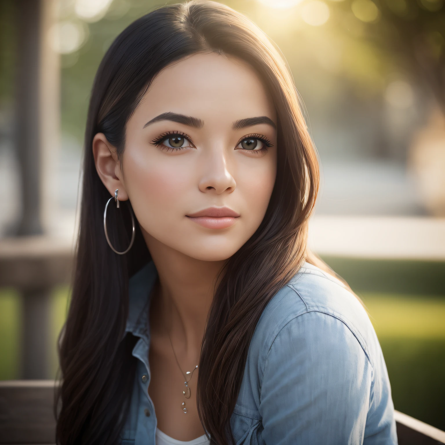 500R,((an woman sitting )),bright background,masterpiece,best quality,super detailed,high resolution,very detailed,8k uhd, (fidelity, fidelity: 1.5) , realistic, (natural light), (bokeh: 1.5), (depth of field), bokeh background, amazing, fine detail, best, high quality, RAW photo, pureerosface_v1,