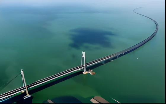 a view of a bridge spanning over a large body of water, bridge over the water, typical, Hziulquoigmnzhah, muitas pontes, Torres e pontes elevadas, ponte, Big!!!!!!!!!!!!, city bay bridge aqueduct, Oh, Le Long, antigo, breath-taking, Ruanjia, um enorme, Pontes, China, Beautiful image