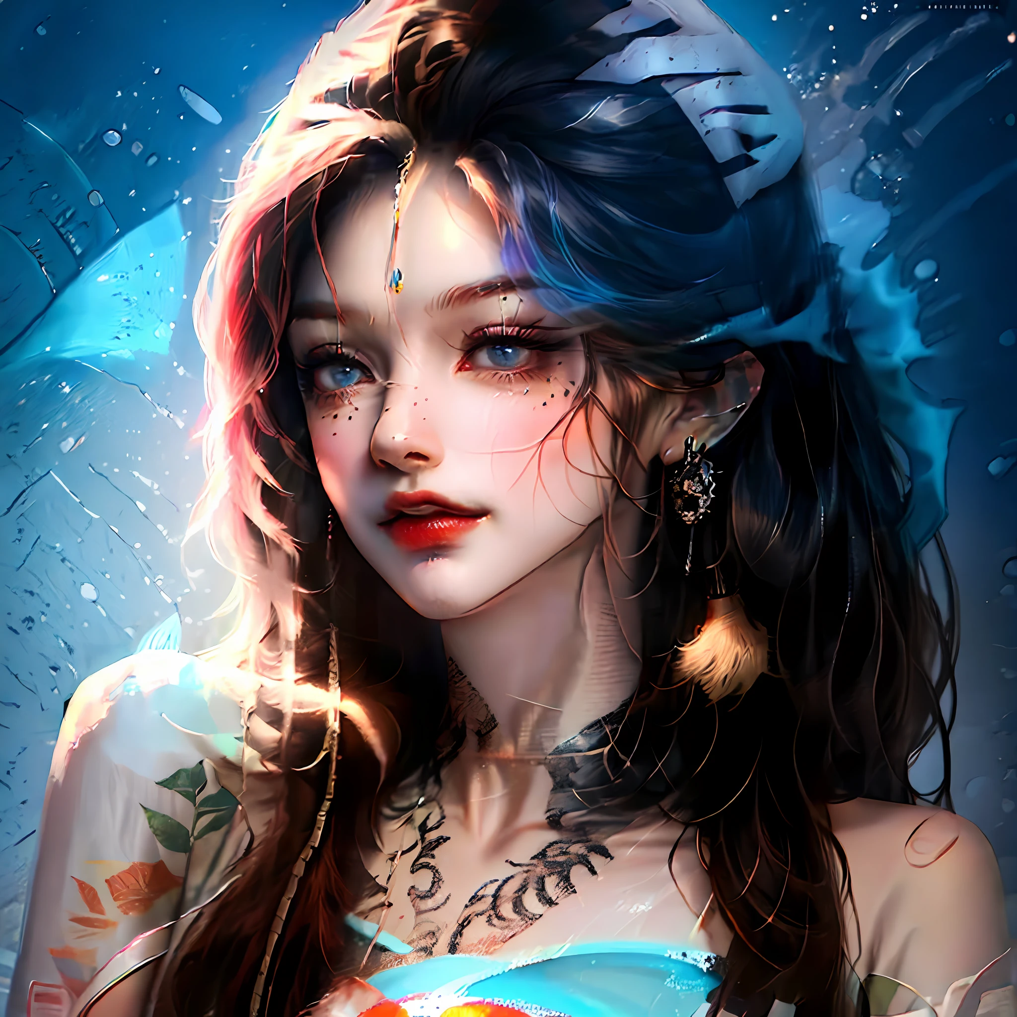 black hair, super detail sexy nua, Surrealism, 8k --auto