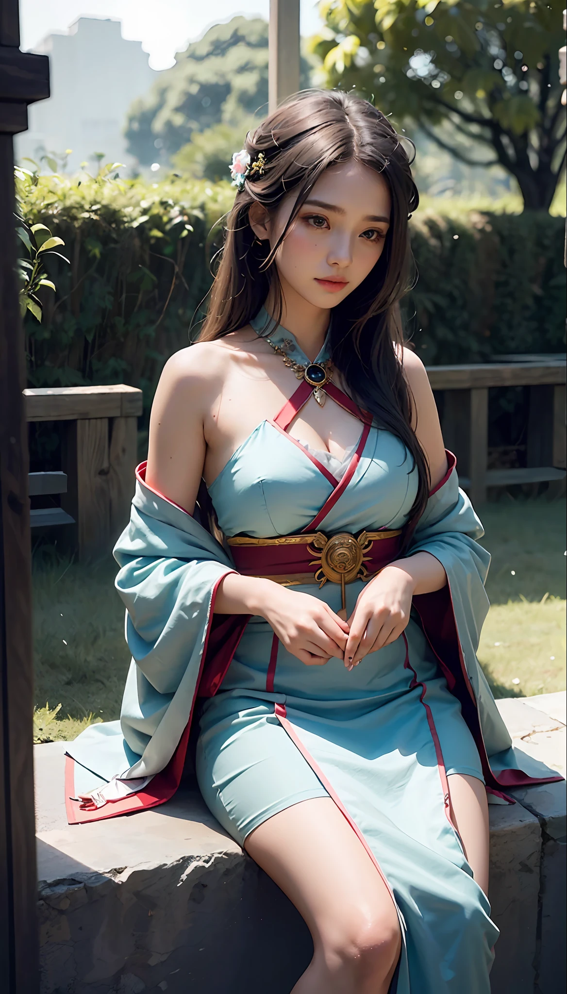 (1girl:1.3),solo,__body-parts__,
official art, unity 8k wallpaper, ultra detailed, beautiful and aesthetic, beautiful, masterpiece, best quality,Fantastical Atmosphere, Calming Palette, Tranquil Mood, Soft Shading,
Miko priestess, charm spell, talisman familiar, shrine maiden duties,
