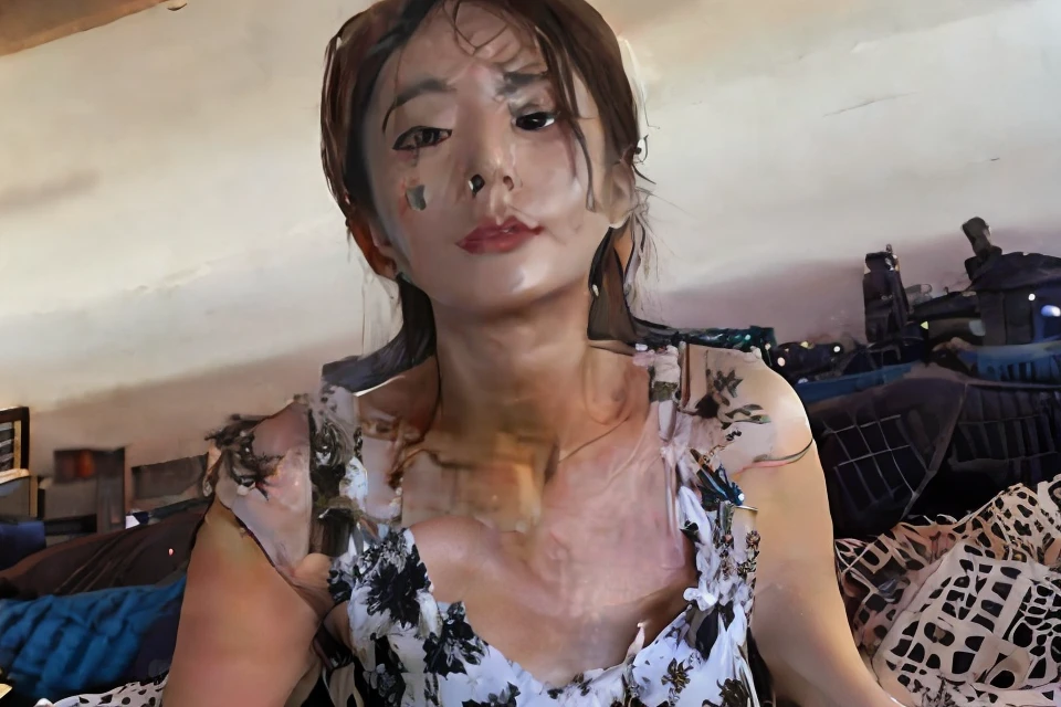 there is a woman sitting on a couch holding a cake, Yun Ling, xue han, xintong chen, wenfei ye, 38 years old, lulu chen, pengzhen zhang, 3 6 years old, gongbi, heise-lian yan fang, song nan li, profile photo, chengyou liu, Chinese woman, 2 9 years old