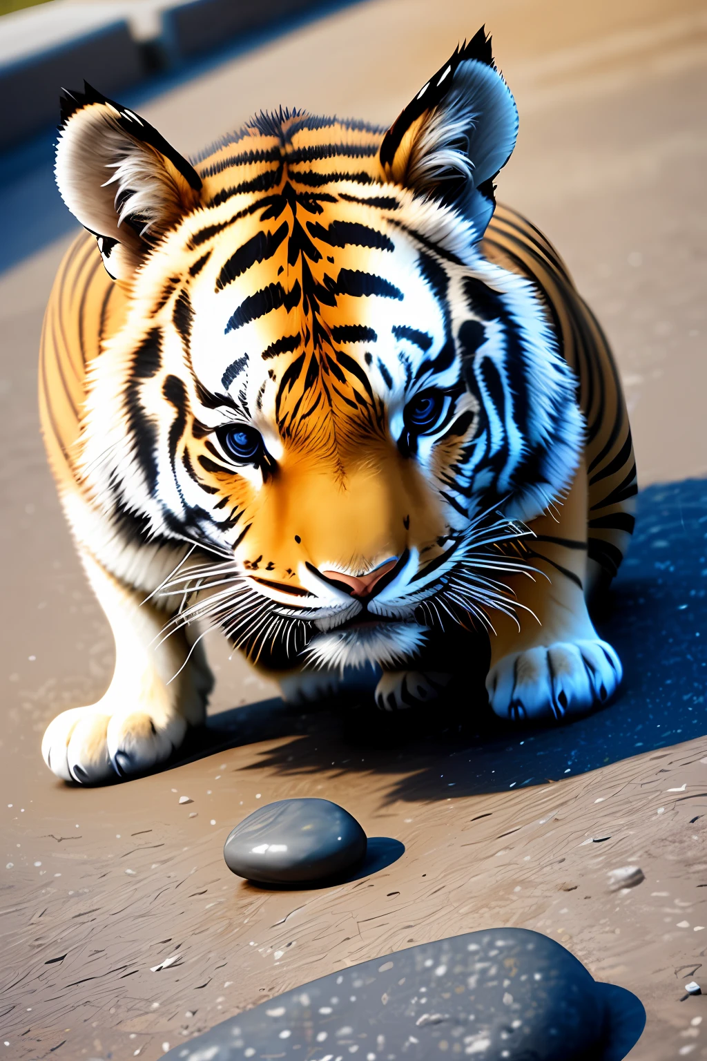 The little white rabbit was a tiger at first sight，Scared said："I don't dare to be friends with you!”

　　Finish speaking，Just prepare to escape，But one didn't pay attention，Tripped, fell over a large rock，The legs are also broken，Lying on the ground and not getting up。