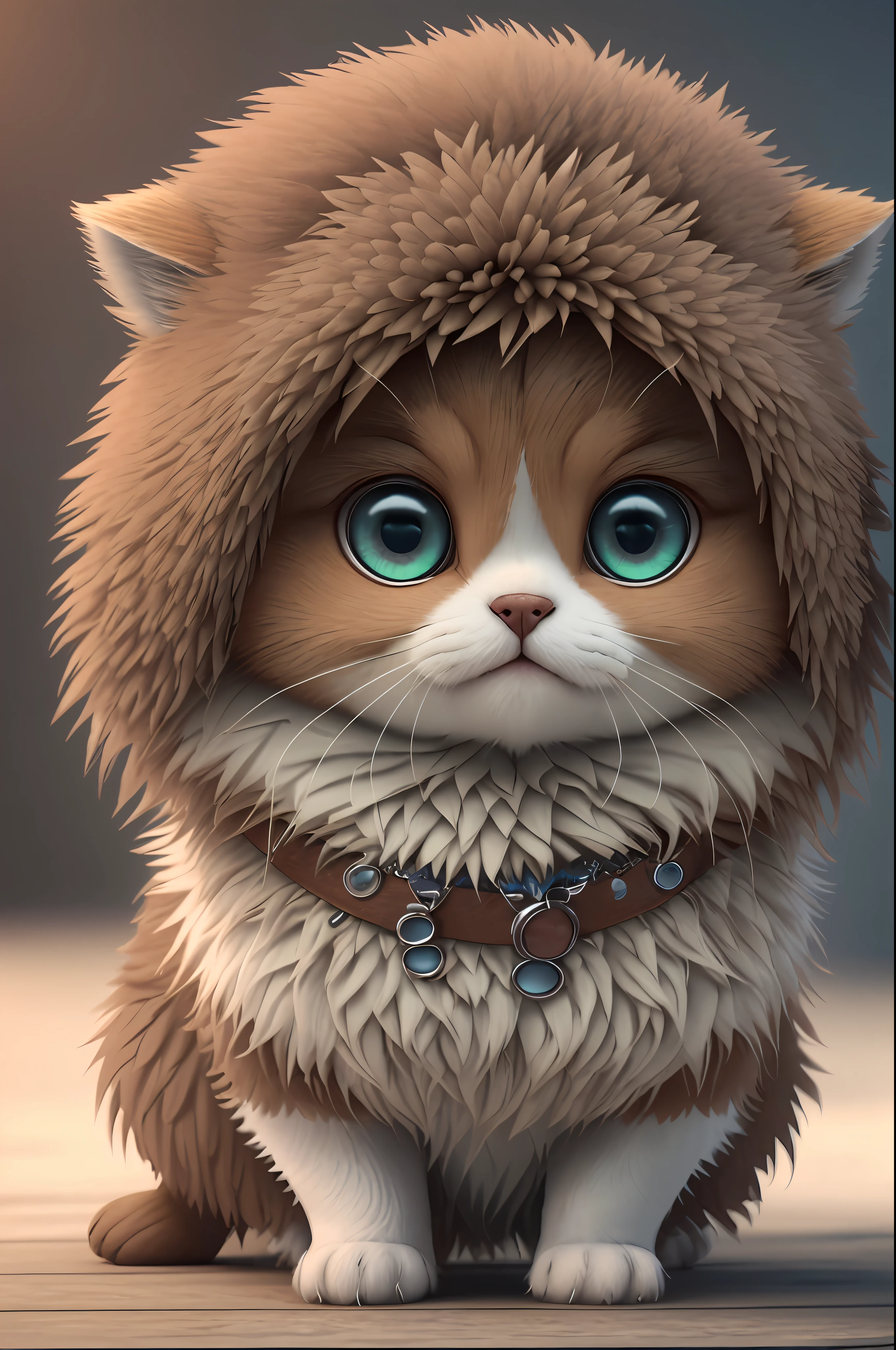  adorable colla with big fluffy eyes, 8K, OCTANE RENDER --auto --s2