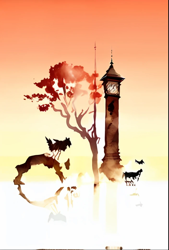 a close up of a clock tower with a clock on it, Directed by: Konrad Klapheck, Directed by: Kristian Kreković, Directed by: Andrei Kolkoutine, um medieval, Sepia, Directed by: Kristin Nelson, Letras de estilo, Sigil, inspirado em Zsolt Bodoni, Directed by: Konrad Krzyzanowski, Directed by: Nicholas Marsicano