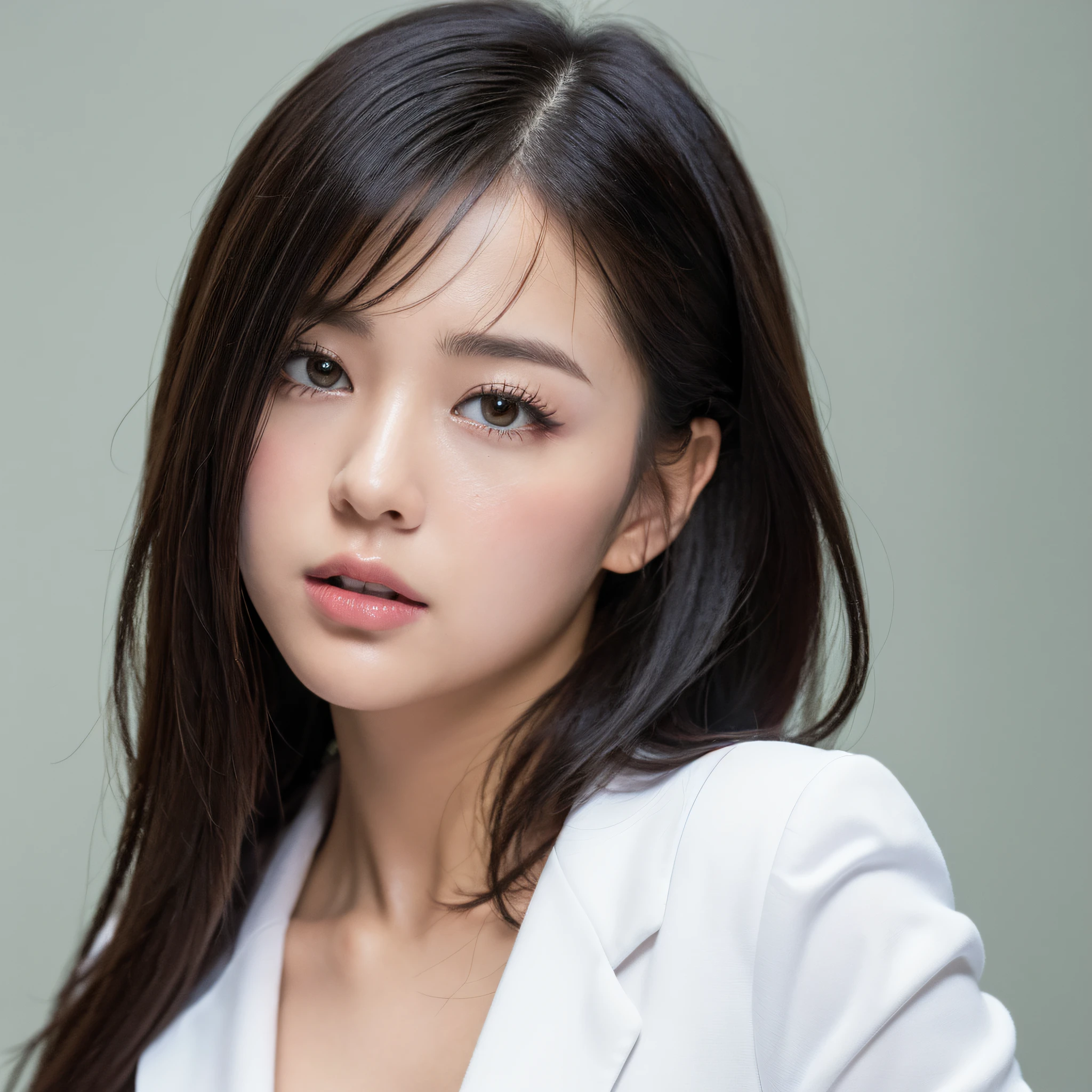 ((beste-Qualit、8K、шедевр:1.3))、sharp foc:1.2、Beautiful woman with perfect body shape:1.4、Random posture、mix4、(8K、Raw photos、beste-Qualit、шедевр:1.2)、(realisitic、photo- realistic:1.37)、One girl、cute-cute、Professional Lighting、Photon mapping、Radio City、Physically-based rendering,, Gradient black hair,, A white-haired, short curly, a handsome, babes, White Ball Suit, top quality photo, A high resolution, 1080p, (Clear face), (Detailed face description), (Detailed hand description)、(шедевр)、(Elaborate CG)、Extreme light and shadow、dishevled hair、Master's work、abundant detail、(Fine facial features)、(top quality photo)、(шедевр)、(Detailed eye)、Look ahead of youeyes、Fine clavicle、Cute girl s、Pink lips、Wearing a bright white shirt、In the style of a soft color palette Aurora Punk、Her anime illustration of Face、animated gif、Hand-drawn animation、Attractive sketches、Smooth and shiny、Hazy romanticism、Super Flat Style、White background - AR 1:1 - Rainbow 5 - Expressive in style - S 50