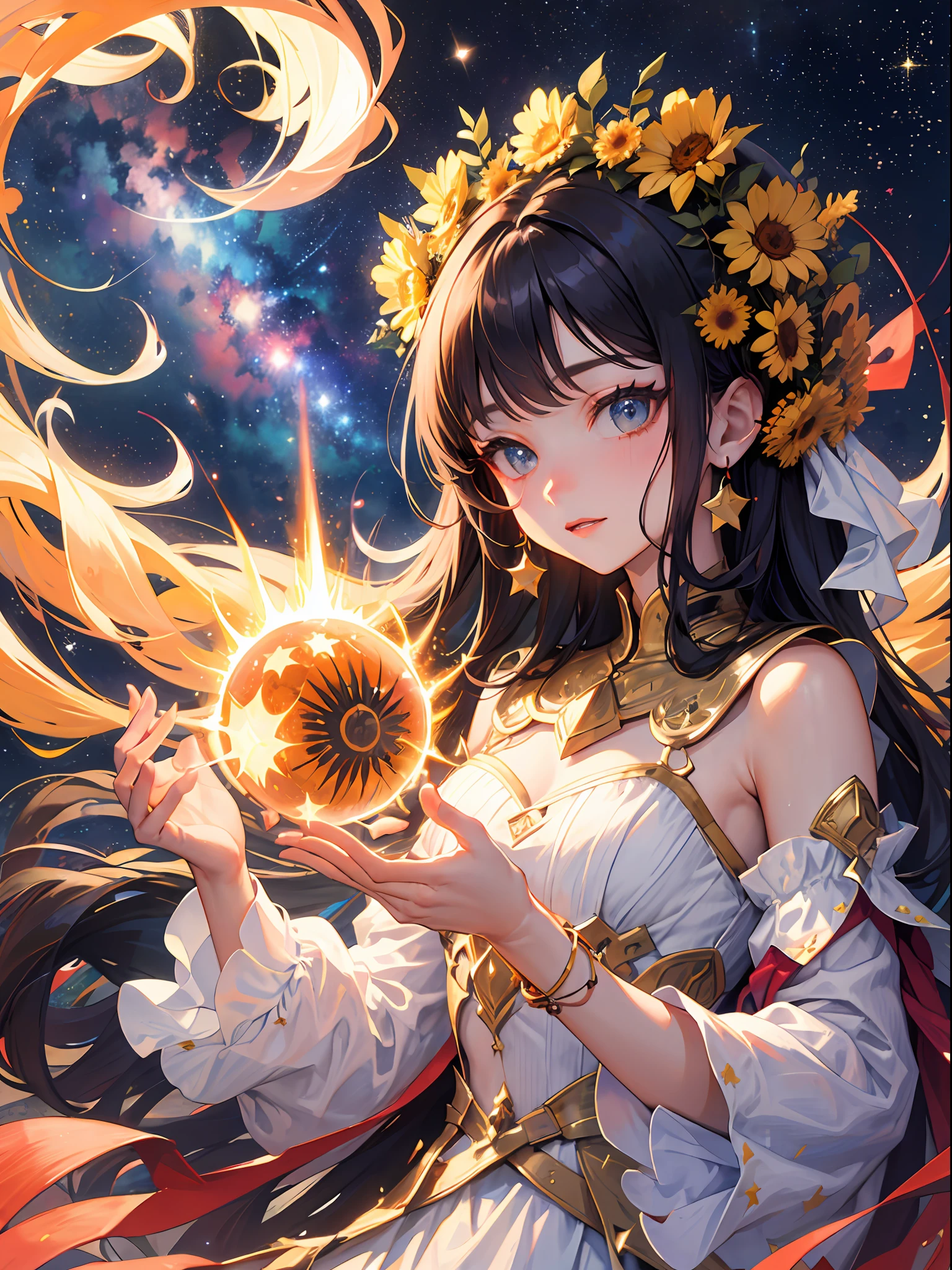 Stars shine, the sun erupts, meteors fall
