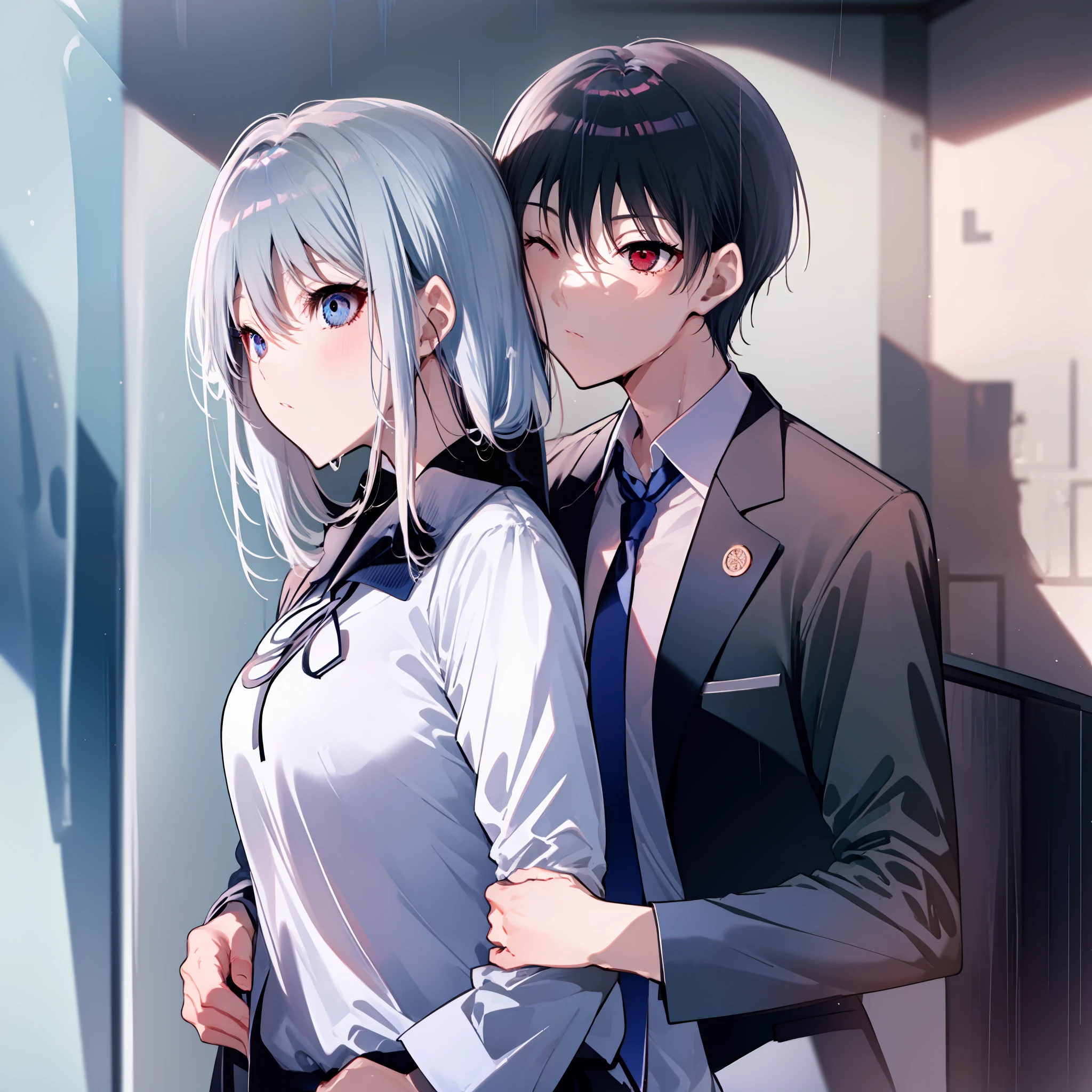 "Turn only the color of the iris to red, sem alterar nada mais na imagem."