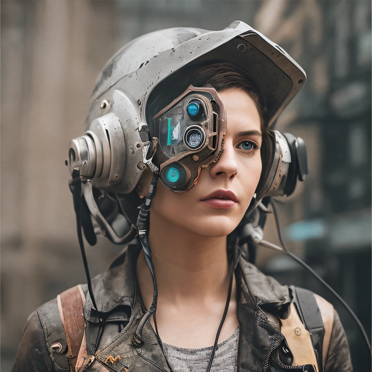 Recreate image with a dystopian future style