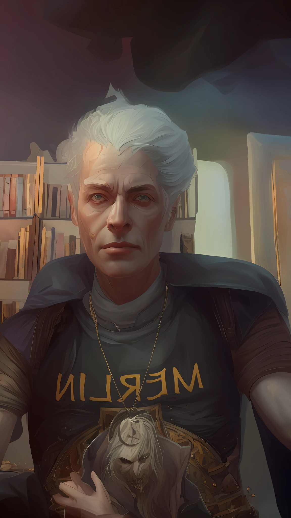 (Painting:1.3) of (Detailed illustration:1.3) A (full body:1.3) shot at 8k resolution, splash art, fantastic comic book style, photorealistic, intense look, anatomical photorealistic digital painting portrait of a (old male:1.3) human (warrior:1.3) in black and gold intricate (heavy armor:1.3) in a (dark and moody universe:1.3), light particle, very detailed skin,samurai, very detailed eyes, (elden ring style:1.3), (warhammer style:1.1), concept artist, global illumination, depth of field, splash art, art by artgerm and greg rutkowski and viktoria gavrilenko