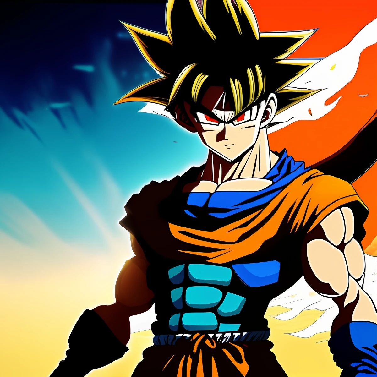 Wallpaper, Son Goku in a robot suit