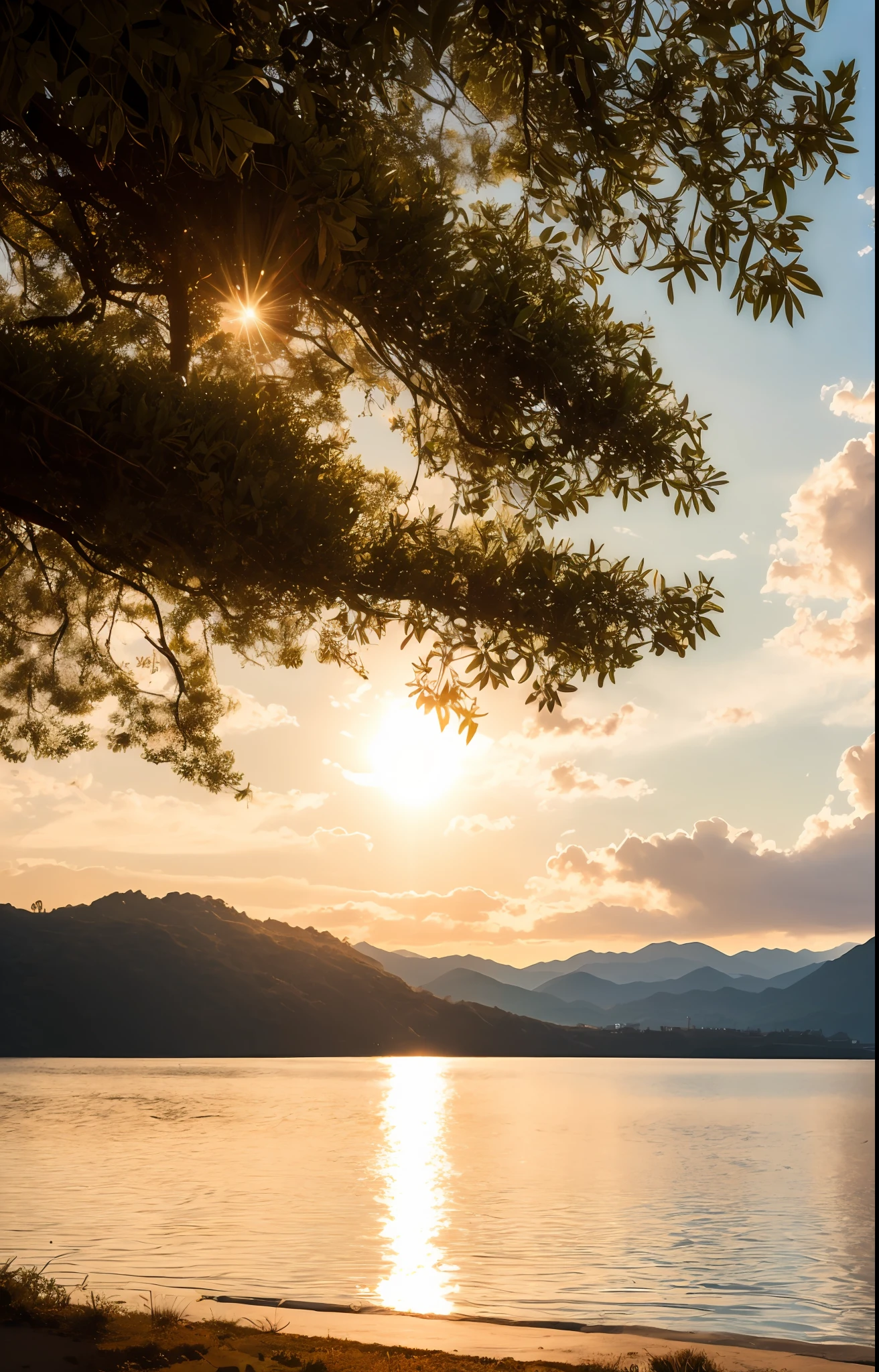 1 girl, serene expression, mesmerizing eyes, straight long hair, flowing dress, poised posture, porcelain skin, subtle blush, crystal pendant
BREAK
golden hour, (rim lighting):1.2, warm tones, sun flare, soft shadows, vibrant colors, painterly effect, dreamy atmosphere
BREAK
scenic lake, distant mountains, willow tree, calm water, reflection, sunlit clouds, peaceful ambiance, idyllic sunset, ultra detailed, official art, unity 8k wallpaper
, zentangle, mandala