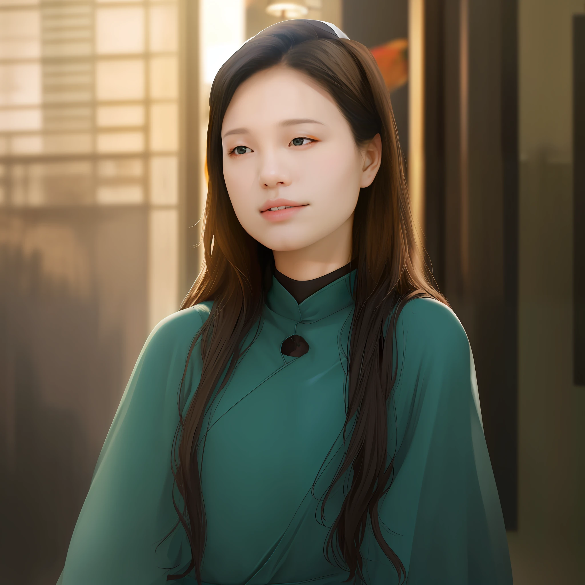 one girl with full body, standing on the shore with a random hat, 64k, 巨作, Highest quality, Super-High Resolution, Realistic, (Photorealistic:1.8), (extremely_Detailed_Eyes_and_face), idol, Big eyes, Perfect body, Closed mouth, Movie Lamp, Blush, Long hair, vivid color palette a 18 years old beautiful model, fabulous makeup, laughing joyfully,(small pelvis), Smaller head, Thin waist, extremely detailed background, Highly detailed skin, Bright light, Perfectly detailed face, Detailed eyes, Long eyelashes, 双眼皮,
