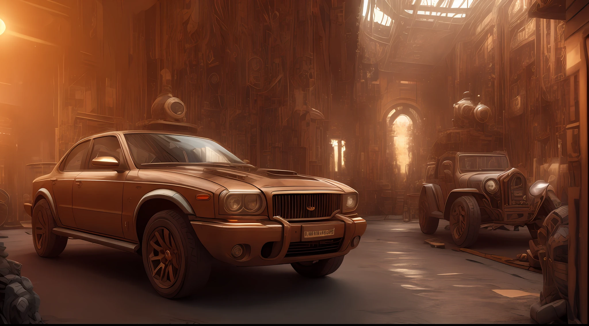 Intermediate plan,A car,In steampunk style,films,(((hdr))),Elaborately crafted,gracefully,scrupulous,grandeur,Biggest detail,Extremely beautiful,intricate detailes