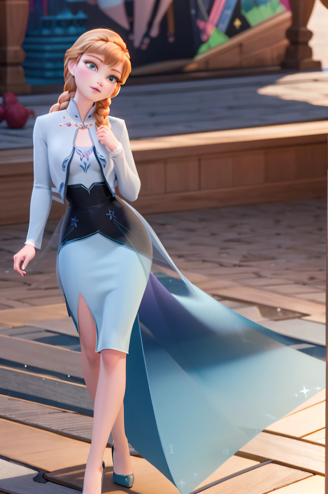 (masterpiece:1.4), (best qualit:1.4), (high resolution:1.4), unreal5, Visual render, Realistic Render, half full body, thin legs, thin waist, Elsa, Sexy girl, Sexy emotional, Sexy Elsa, Frozen Elsa, Short skirt, transparent coat, Short half dress, Elsa a woman with long blonde hair wearing a blue dress, portrait of elsa of arendelle, portrait of elsa from frozen, elsa frozen, elsa from frozen, as seen on artgerm, elsa, in the style artgerm, disney render, artgerm ; 3d unreal engine, extremely detailed artgerm, beautiful elsa, by Ross Tran