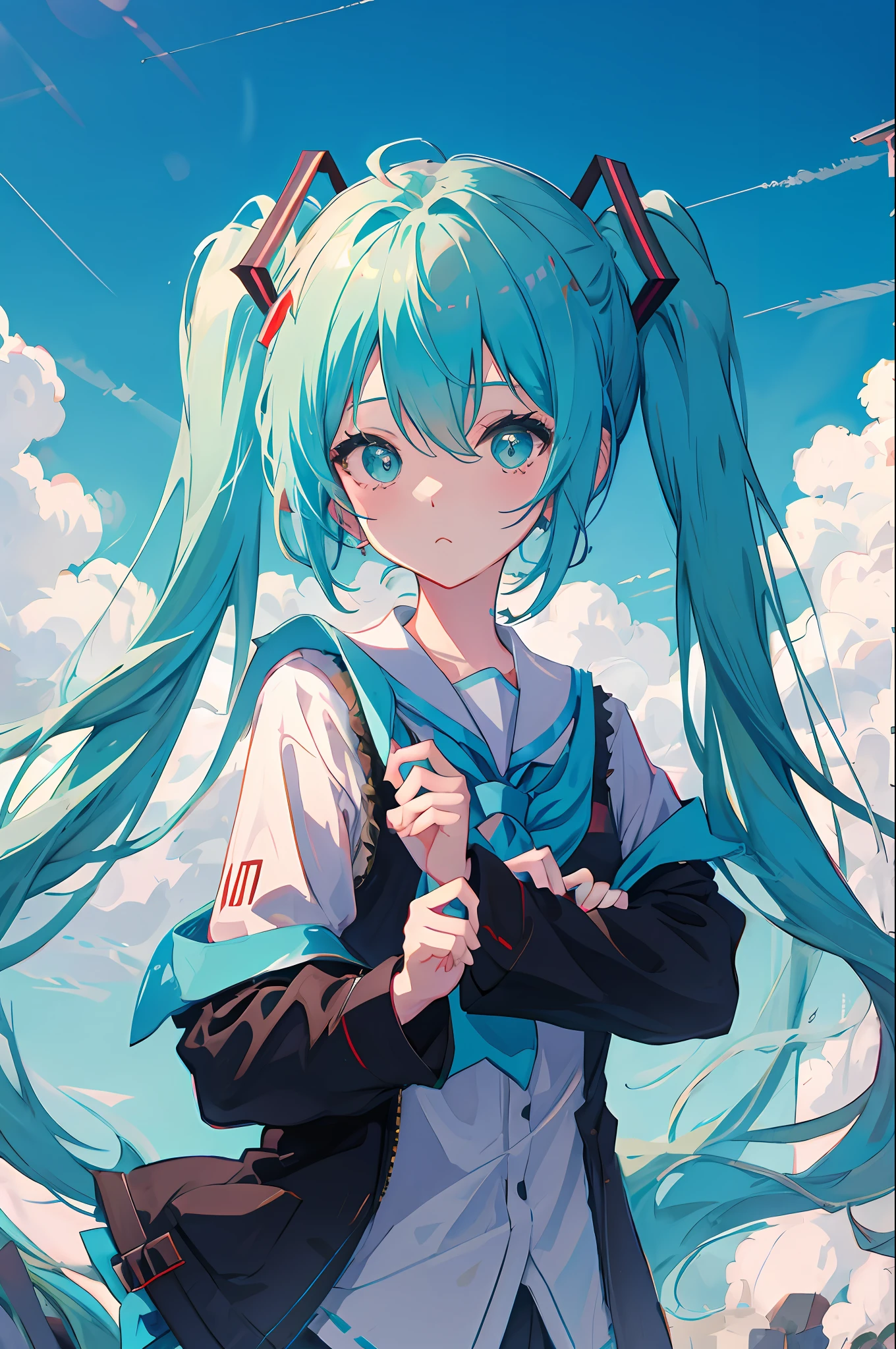 HATSUNEMIKU、absurdist、pupils、a cute、The front、schools