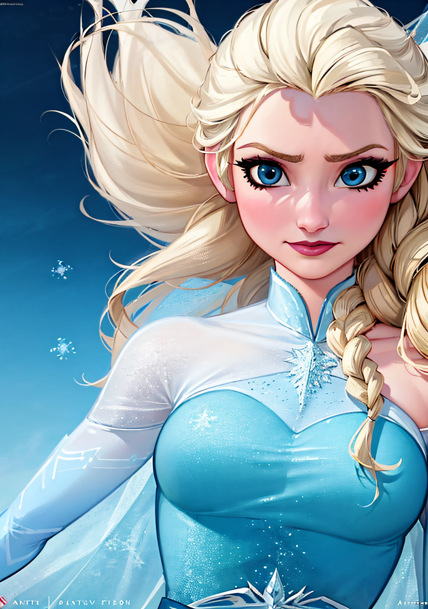 (ElsaWaifu:1), unreal5, Visual render, Realistic Render, half full body, thin legs, thin waist, Elsa, Sexy girl, Sexy emotional, Sexy Elsa, Frozen Elsa, Short skirt, transparent coat, Short half dress, Elsa a woman with long blonde hair wearing a blue dress, portrait of elsa of arendelle, portrait of elsa from frozen, elsa frozen, elsa from frozen, as seen on artgerm, elsa, in the style artgerm, disney render, artgerm ; 3d unreal engine, extremely detailed artgerm, beautiful elsa, by Ross Tran