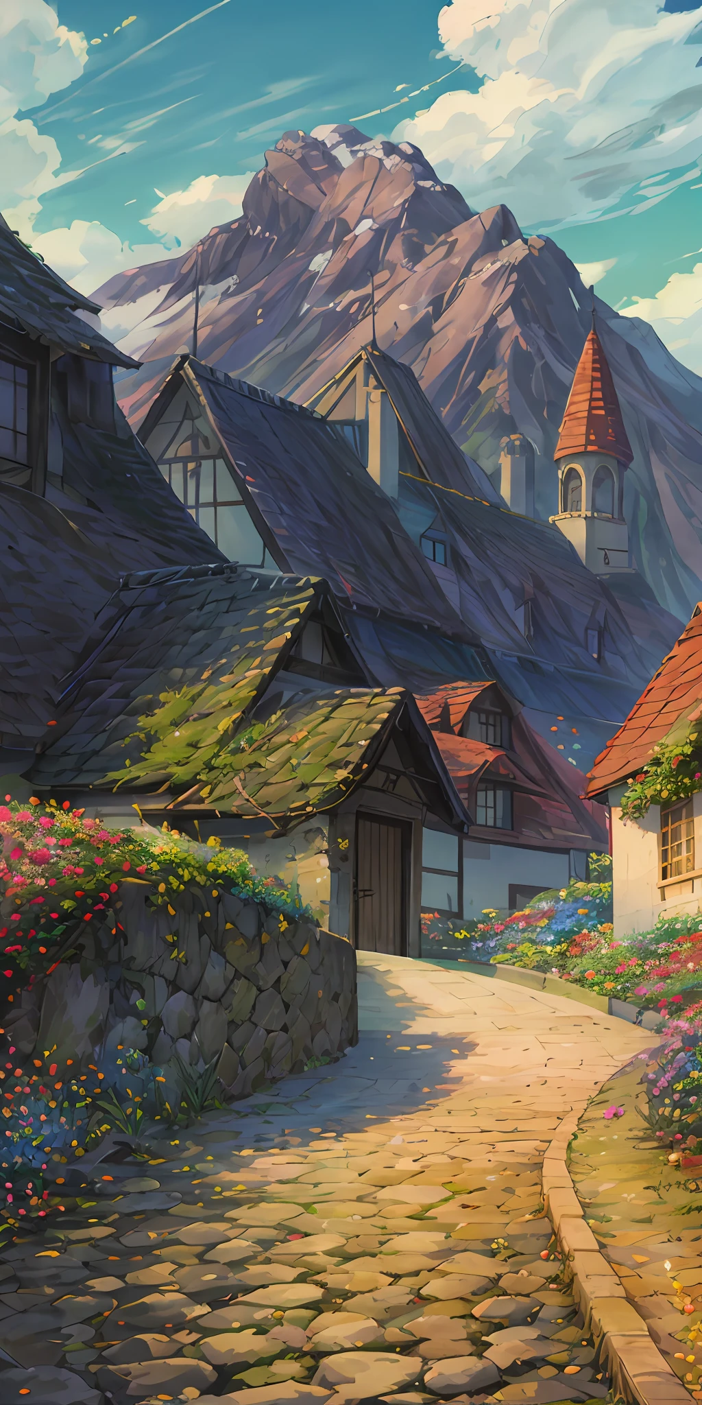 Hermoso campo de flores.