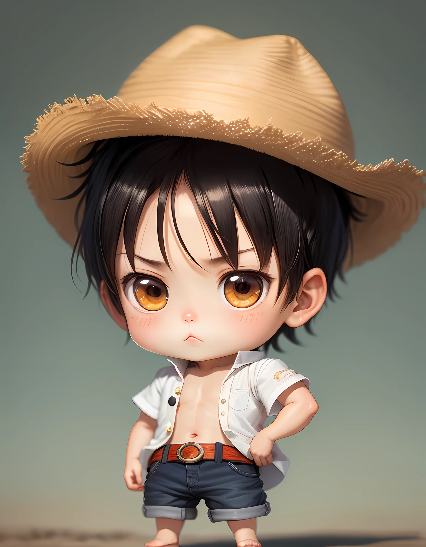 Luffy, litte, cute, chibi