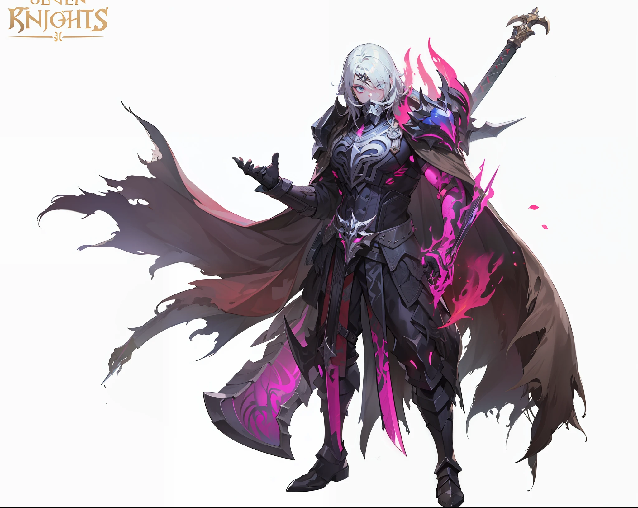 menino, pele morena, holding a sword with both hands, orelhas pontudas,4k,(olhos amarelos), Armadura preta,pelo de animal ????? nos ombros