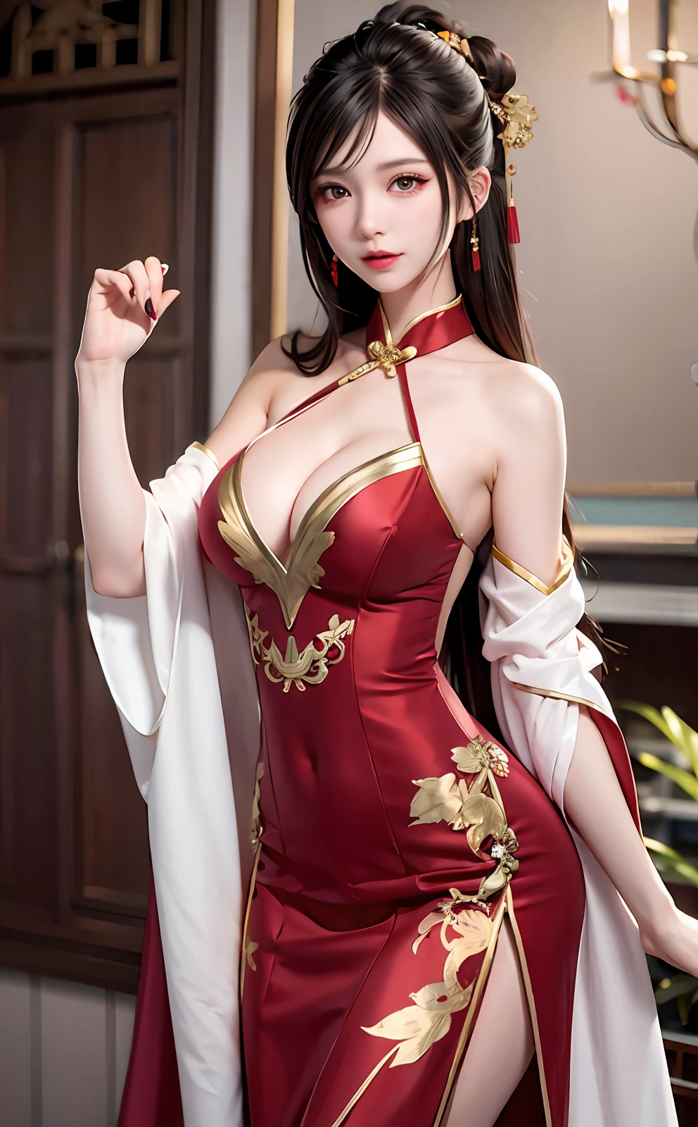Chinese with sexy dress