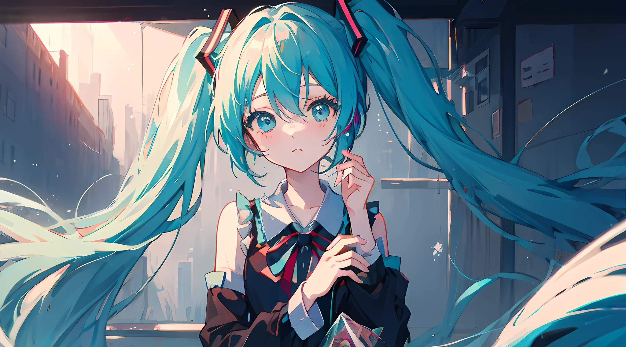 HATSUNEMIKU、absurdist、pupils、A cute、The front、schools