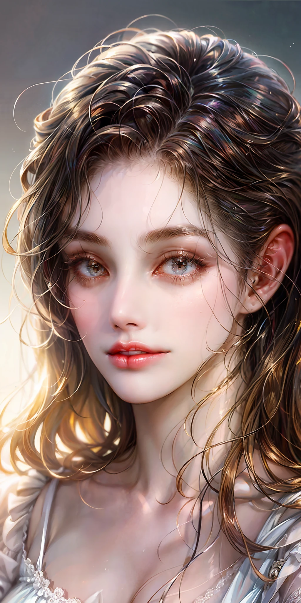 turtle girl,Delicate facial features,disheveled hair,Good figure,Beautiful curves,sportrait,Delicate facial features,Close-up of facial features