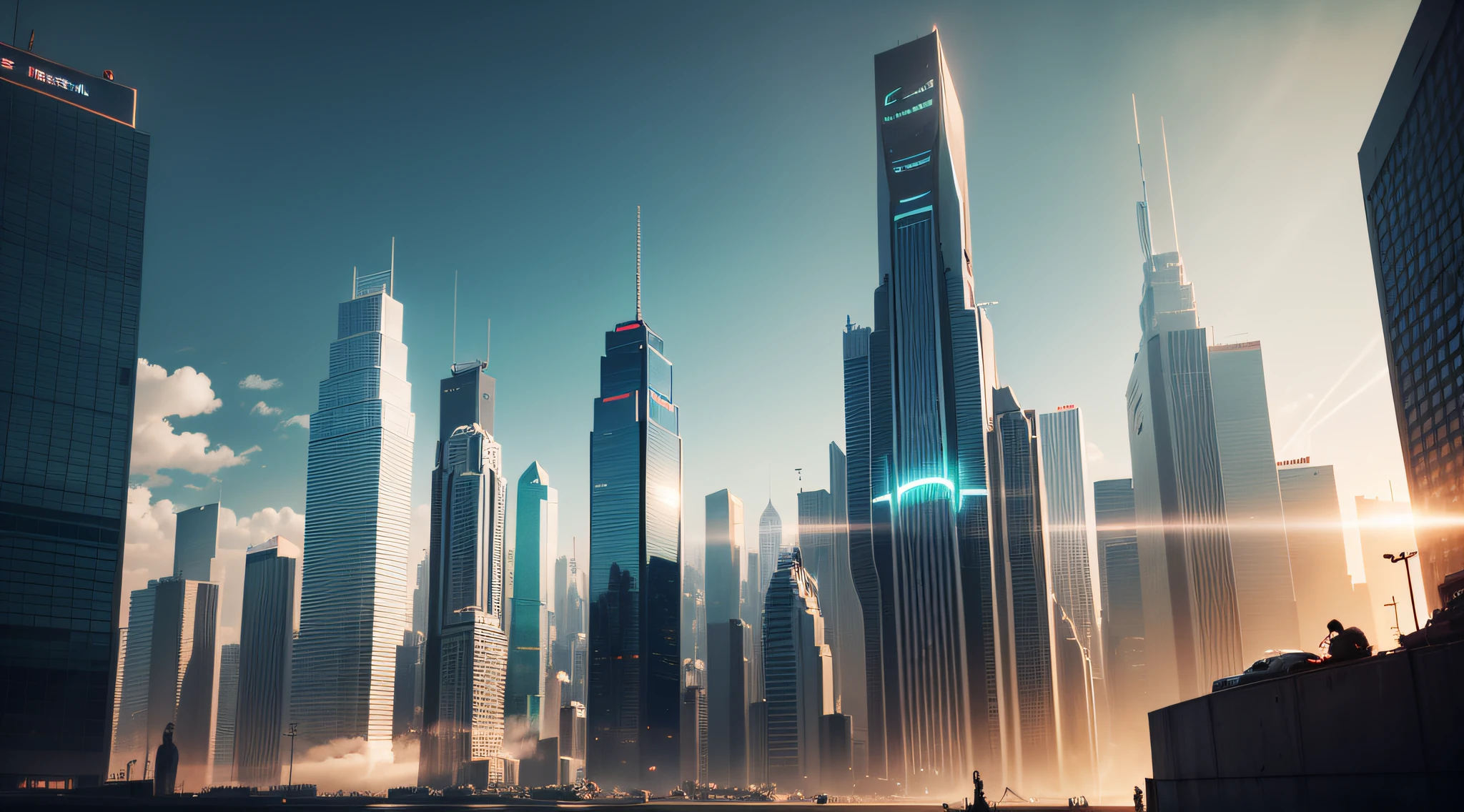 Prompt 1: /imagine prompt: illustration, a futuristic view of the city of Curitiba, Paraná in 2100, with high-level cybercity technology. The scene is inspired by the art style of Juarez Machado. It depicts a dynamic and modern city, with futuristic skyscrapers and flying vehicles. The color palette is vibrant, com tons de azul e verde neon, creating a futuristic and energetic atmosphere. Facial expressions show fascination and enthusiasm in the face of technological wonders. The lighting is intense, with rays of light shining between the buildings. The atmosphere is full of innovation and progress. --V 5 --Estilizar 1000