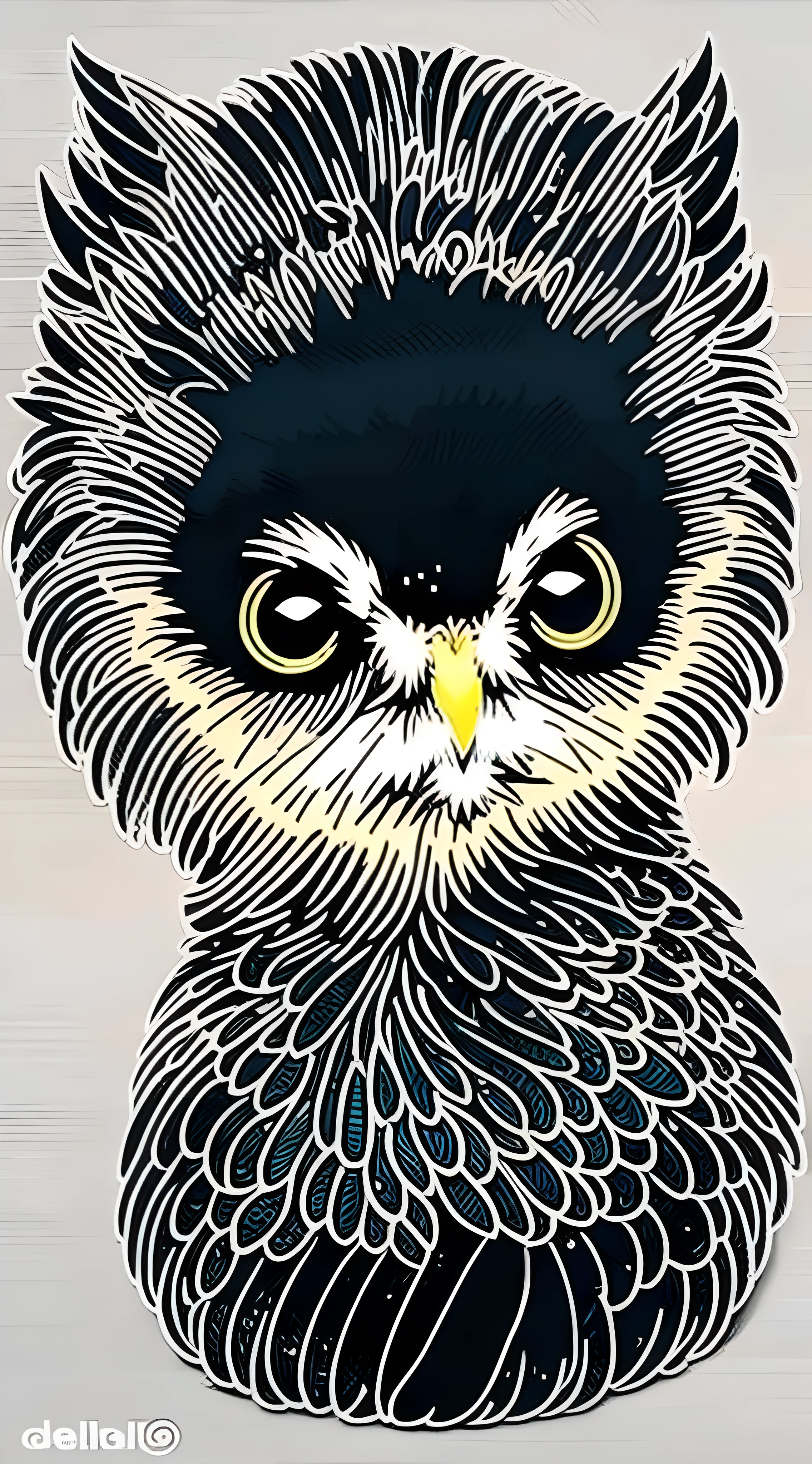 T-shirt logo, round shape, illustration of 2owls sitting by a church with their babies, distinctive eyes, clear eyes, stars surrounding them, using only black lines. Delimit the shapes and characteristics of the animal with carefully drawn lines, creating an elegant and stylized look. subtle details, finer and more precise lines. transparent background