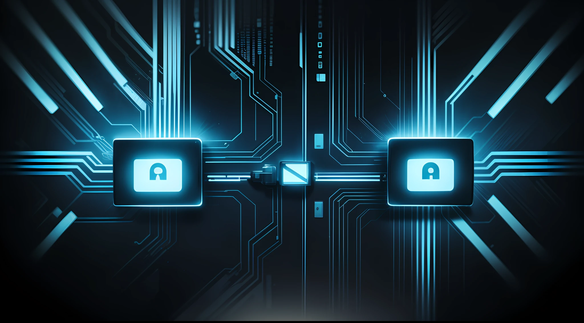 PPT background,Extra-large screen,Cybersecurity,blue themed,atmospurate,lo fashion
