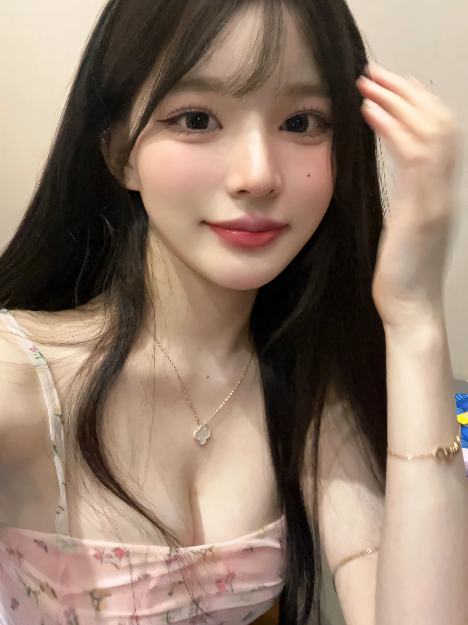 Arakfi Asian woman，cabelos preto e longos，wearing a pink dress, Korean girl, gorgeous korean young woman, beautiful Korean women, beautiful Korean young women, Urzan, jaeyeon nam, girl cute-fine-face, sakimichan, Beautiful Asian Girls, 2 2 , photo of slim girl, wan adorable korean face, Asian girl