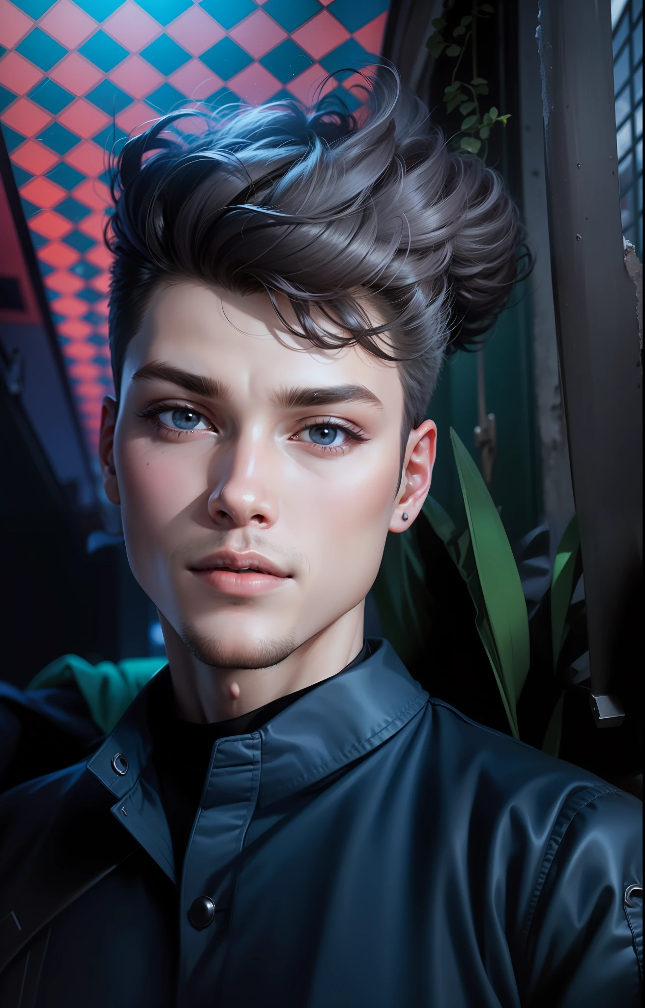 black hair, boy, 8k super realistic face detail