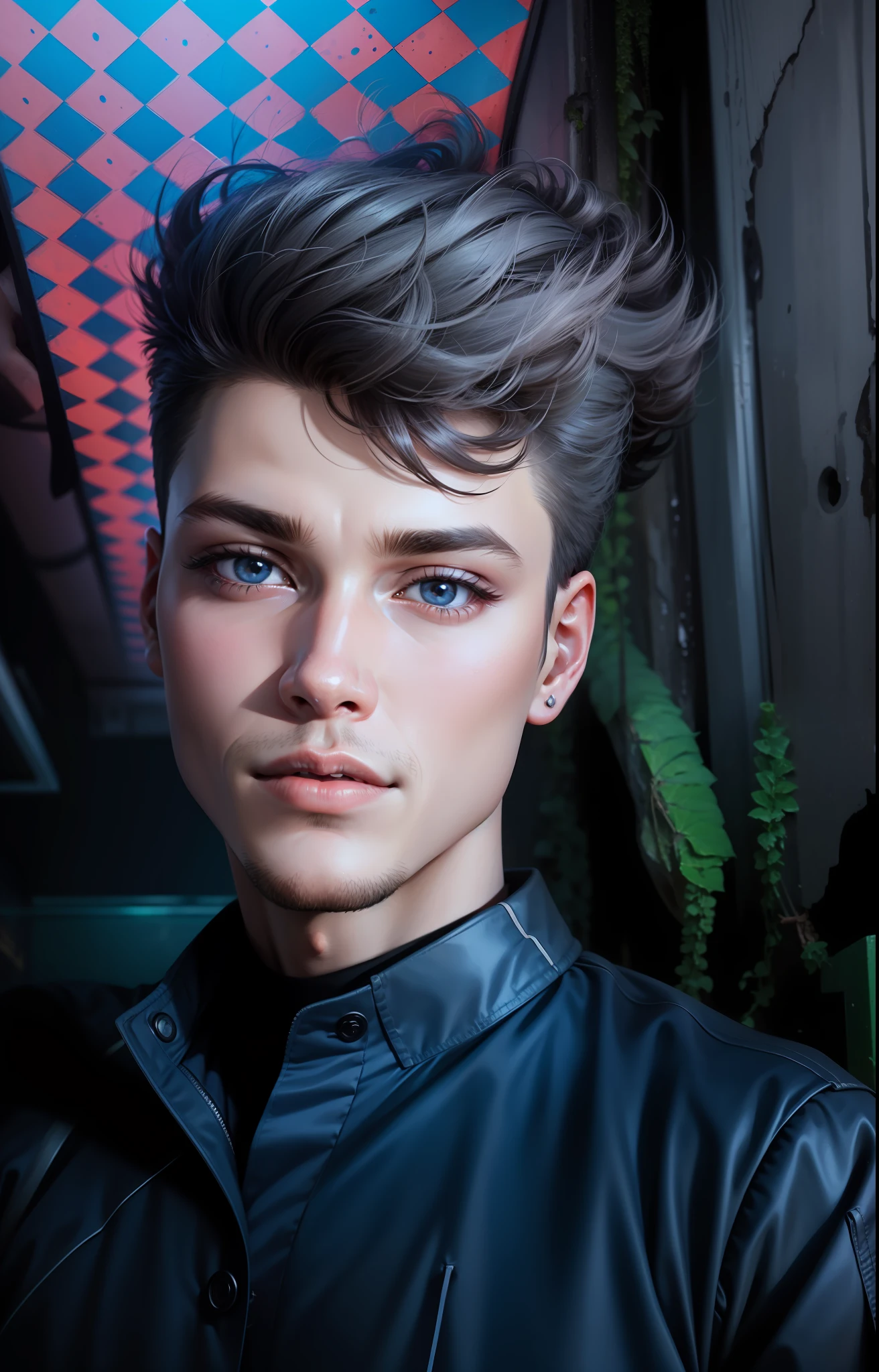 black hair, boy, 8k super realistic face detail