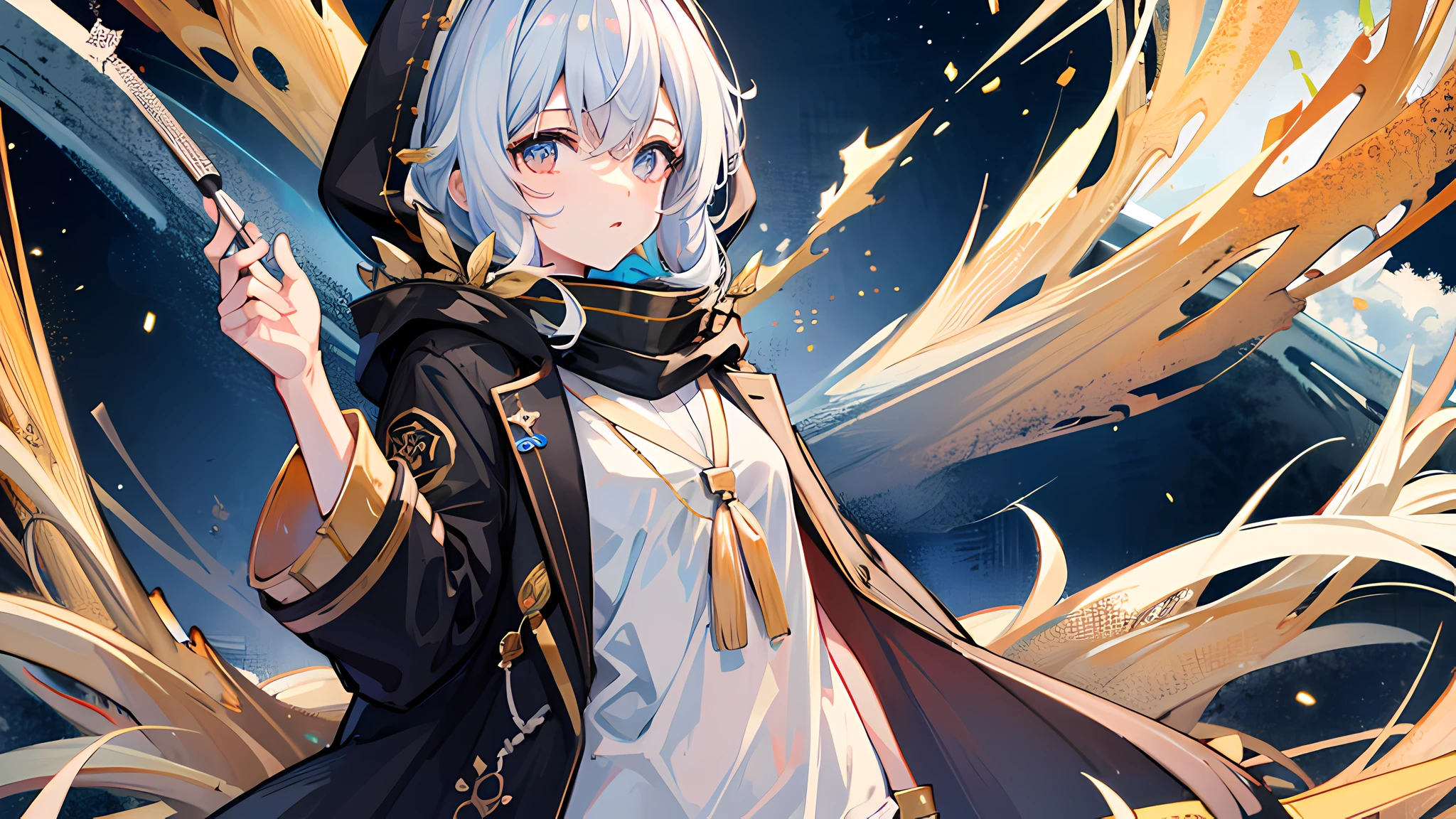 Masterpiece, 1girl, solo, torn_clothes, bandges, sarashi, hood, oxygen mask,