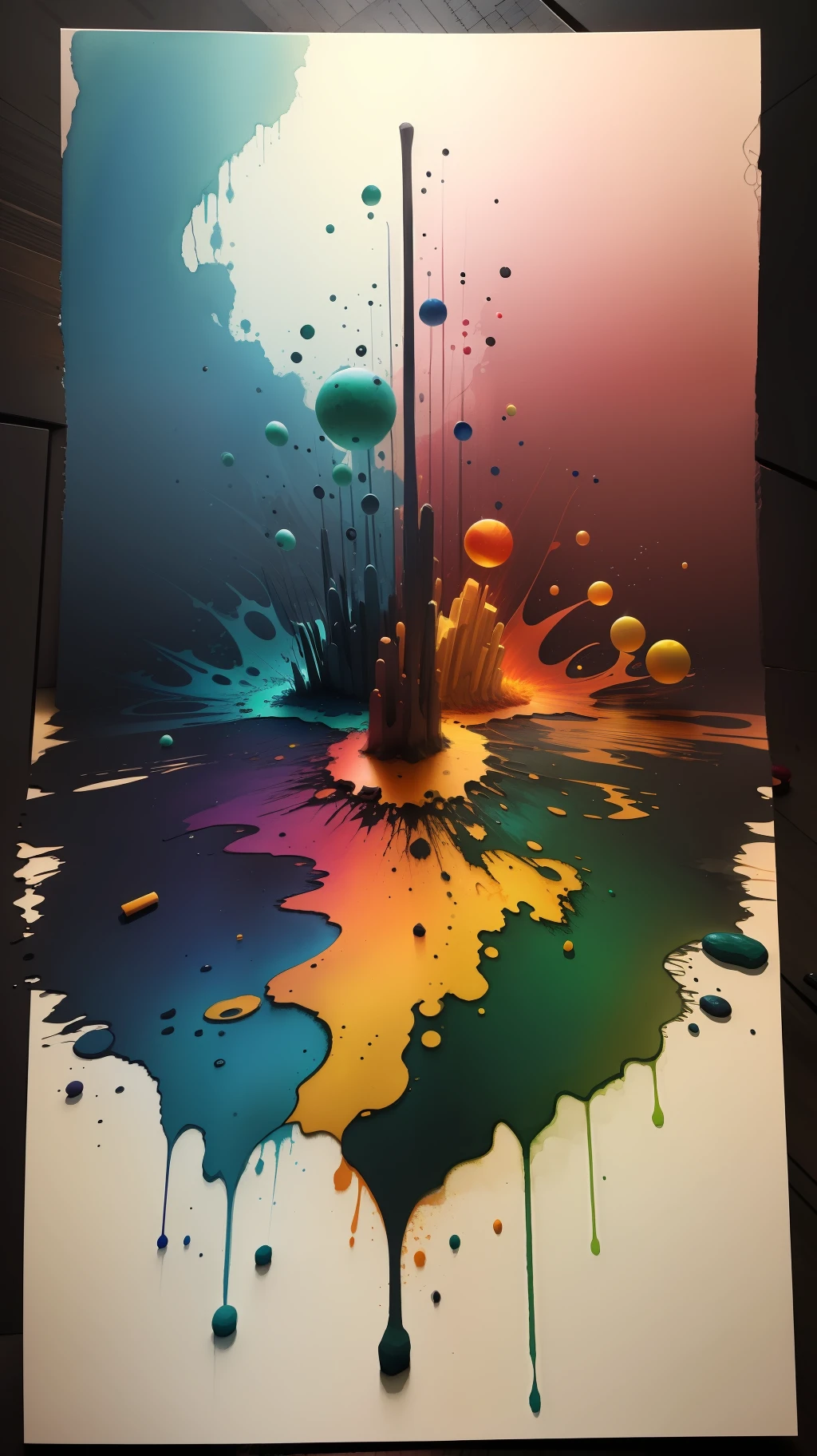 3d watercolor abstract,dark background,high resolution,high quality,colorful,green,red,blue