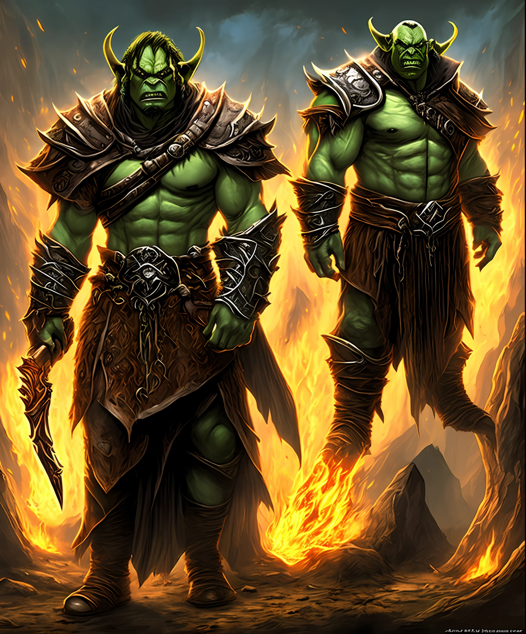 Personagem orc Black hand de world of Warcraft