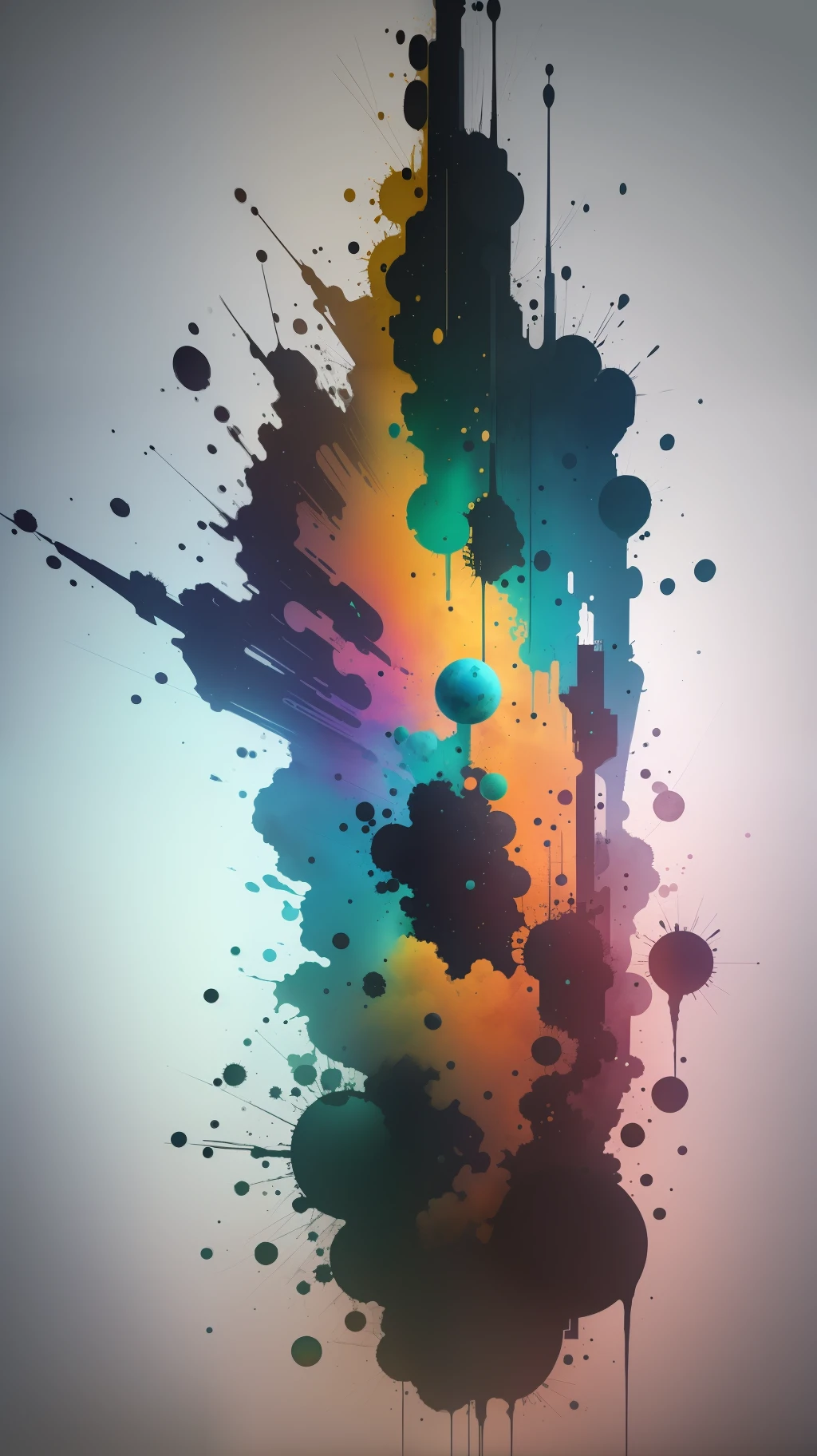3d watercolor abstract,dark background,high resolution,high quality,colorful,green,red,blue