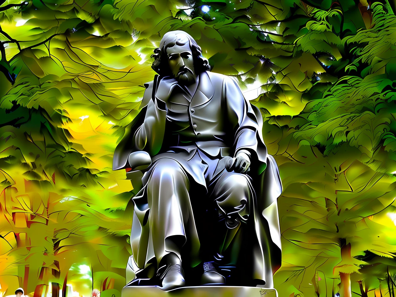 arafed statue of a man sitting on a pedestal in a park, pensador, Pedro, o Grande, Pedro, the Great of Russia, Directed by: Charles de Mander, inspirado por Carl Frederik von Breda, Directed by: Emanuel Branco, Directed by: Villard de Honnecourt, O Pensador, philosopher, Isaque Newton, inspirado em Henri Bellechose