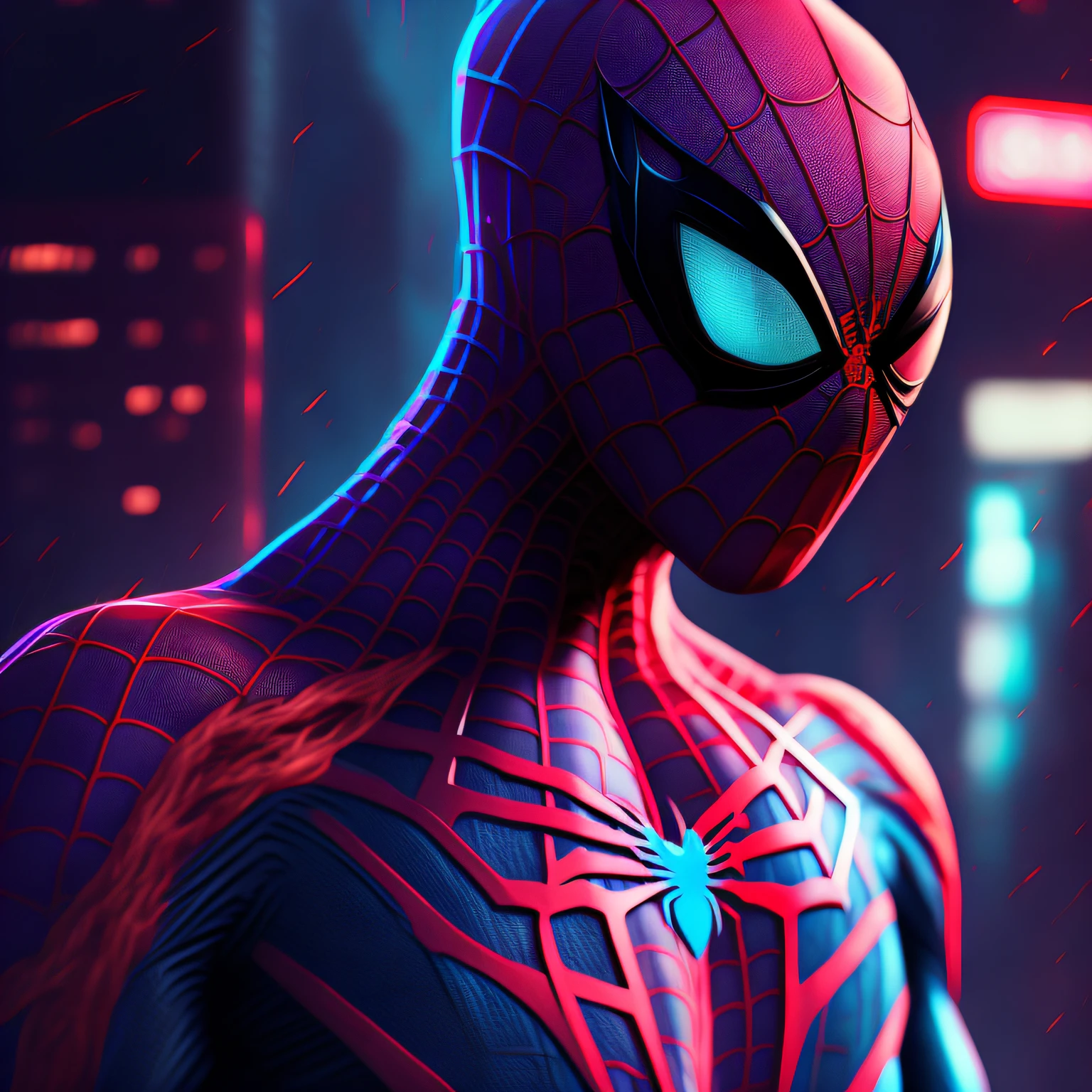 Spider man,Cyberpunk,8k.