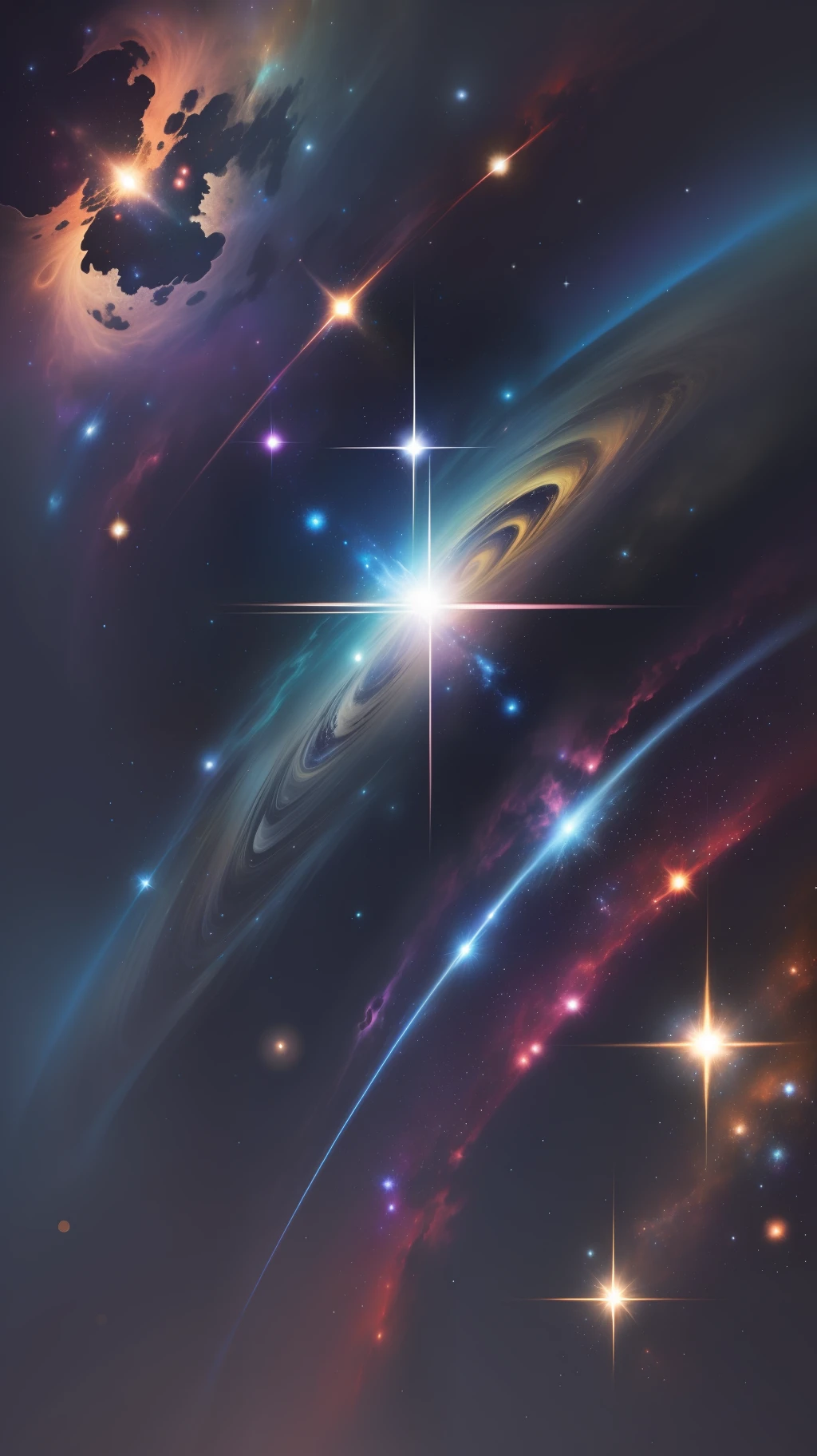 Space,colorful galaxy,high resolution, high quality,dark night