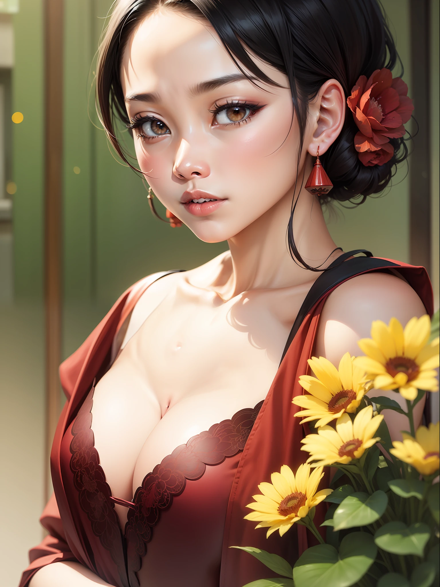Realistoc, asian, women, bikini, javanese
