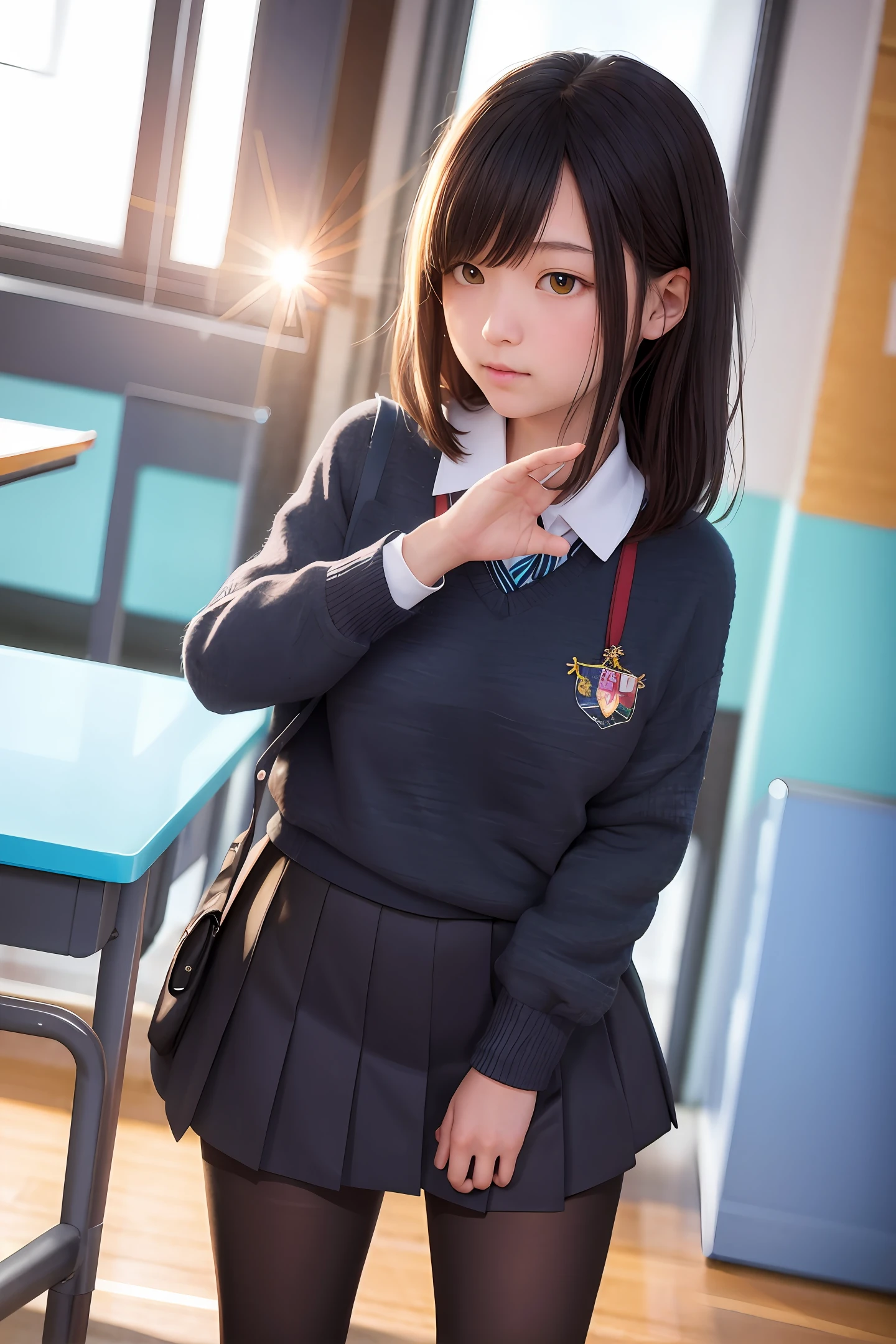 a junior high school student　school  uniform