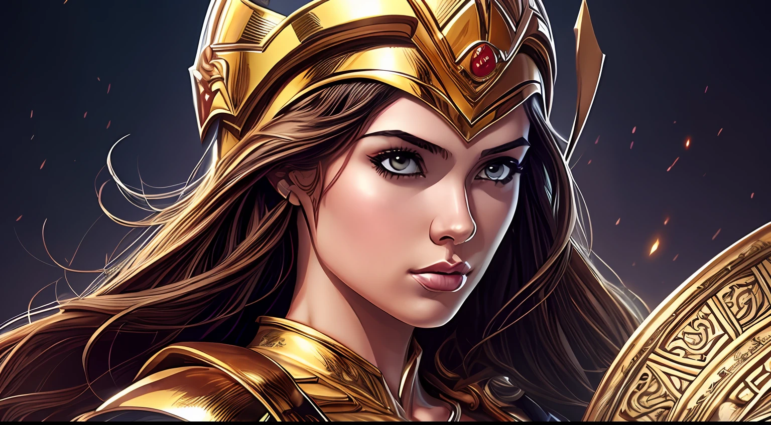 Goddess Athena in holding armor, ig model | Artgerm, Extremely detailed artgerm,realisitic,Fantastique,Art conceptuel | Artgerm, ! dream artgerm, Artgerm. High Details, Artgerm Plat, Artgerm. anime illustration, artgerm detailed --auto