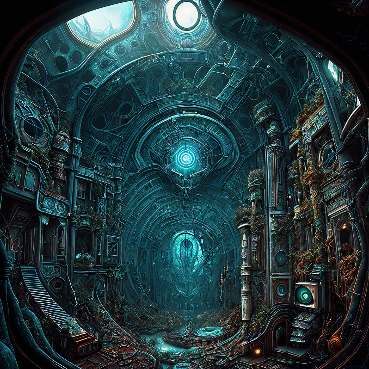 (((Alien Laboratory)))Dark Theme, Visually Stunning Professional Quality Art, Damp Atmosphere, Luis Royo Style --auto