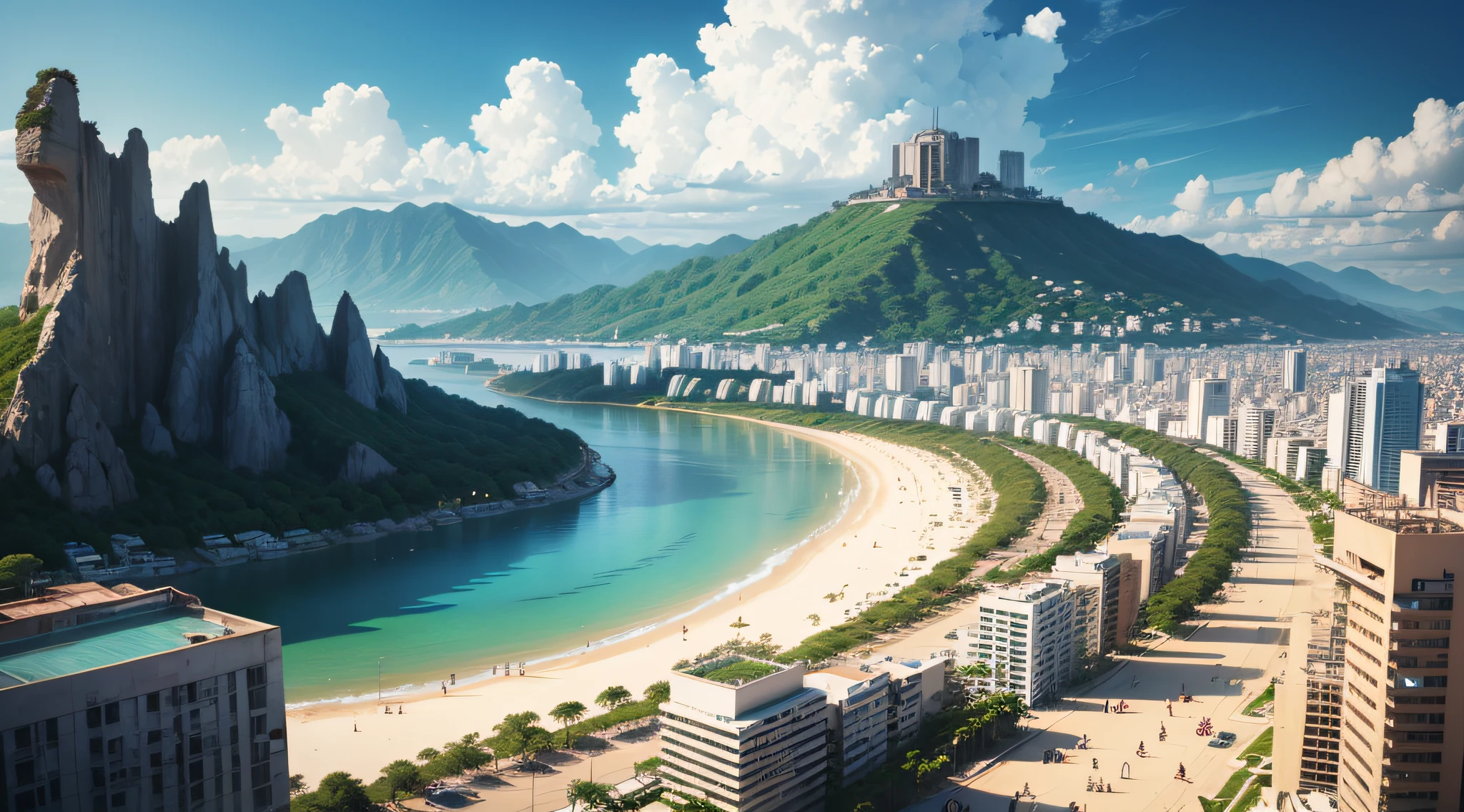 imagine como seria a cidade de Fortaleza, Ceará in 77 years in the future, no ano de 2100, com tecnologia de alto nivel cybecidade.